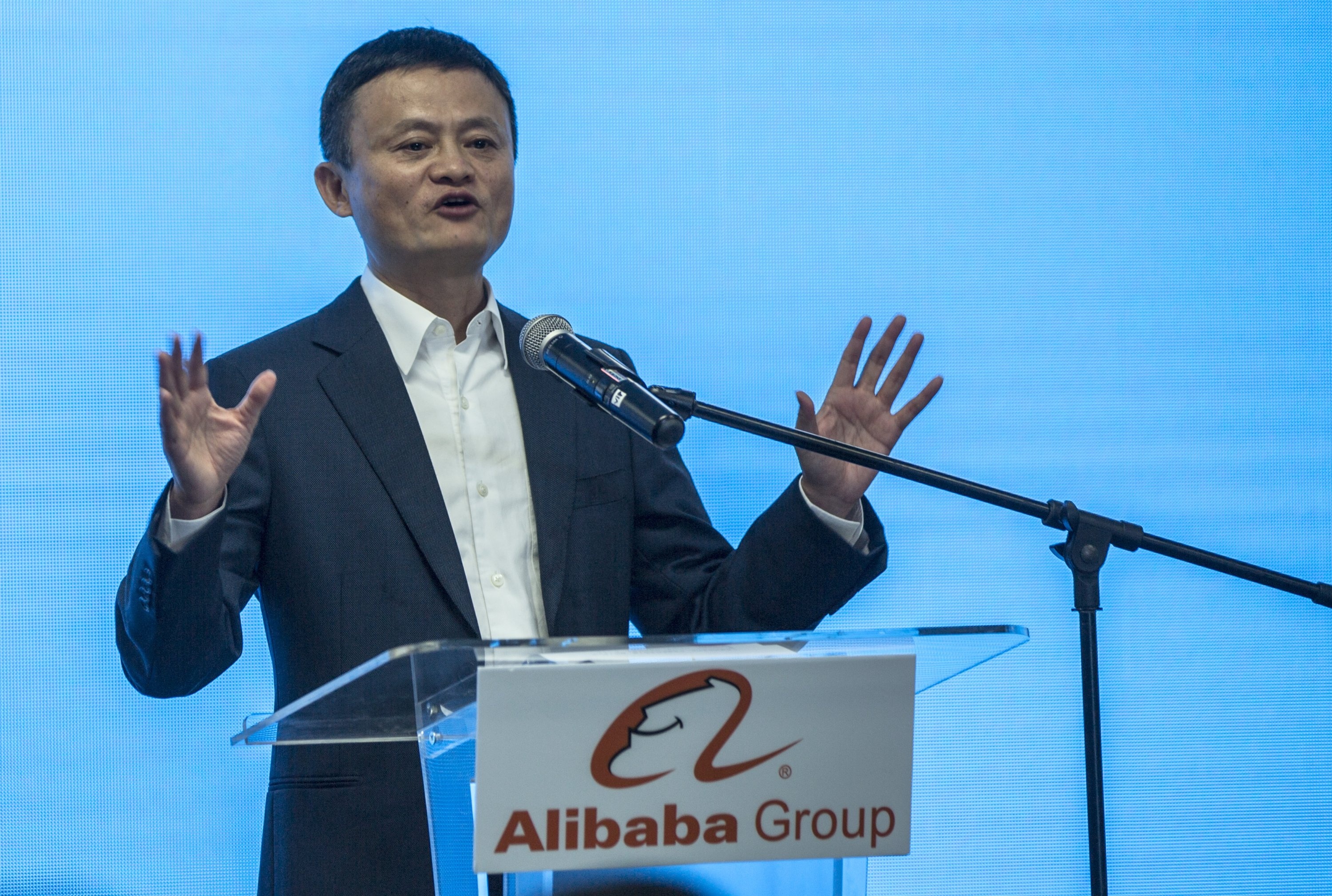 Alibaba Group: Billionaire, Founder, Jack Ma, Co-founder of Yunfeng Capital. 3000x2020 HD Background.