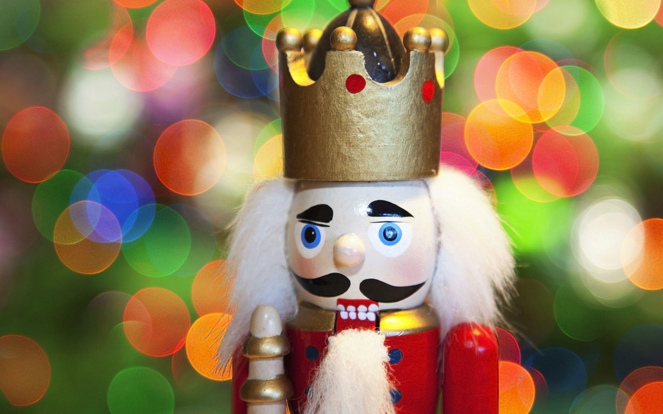 Nutcracker: Hand-carved wooden figure, A toy soldier, A common German Christmas tradition. 2560x1600 HD Background.