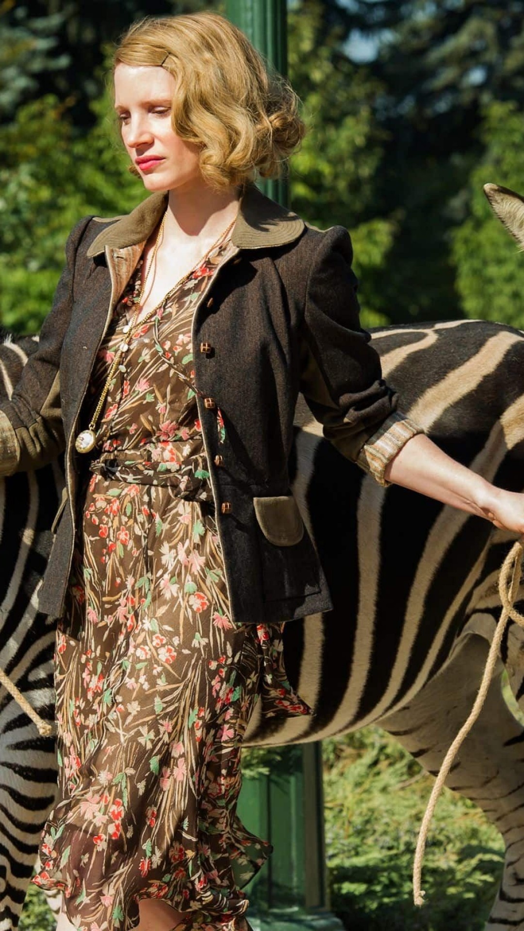 The Zookeeper's Wife, Movie wallpaper, Jessica Chastain, Best movies, 1080x1920 Full HD Phone