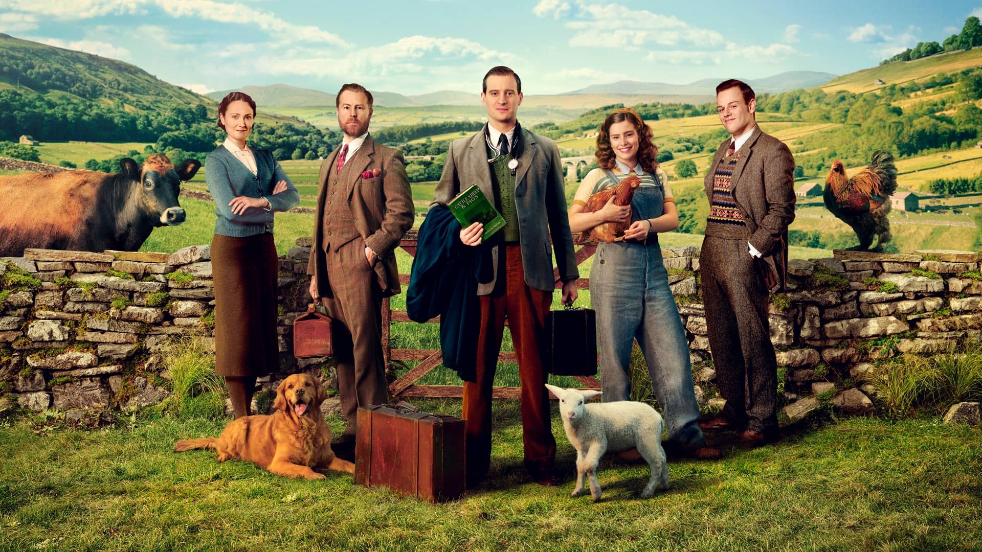 All Creatures Great and Small: A television series, set in 1937, Yorkshire veterinarian. 1920x1080 Full HD Background.
