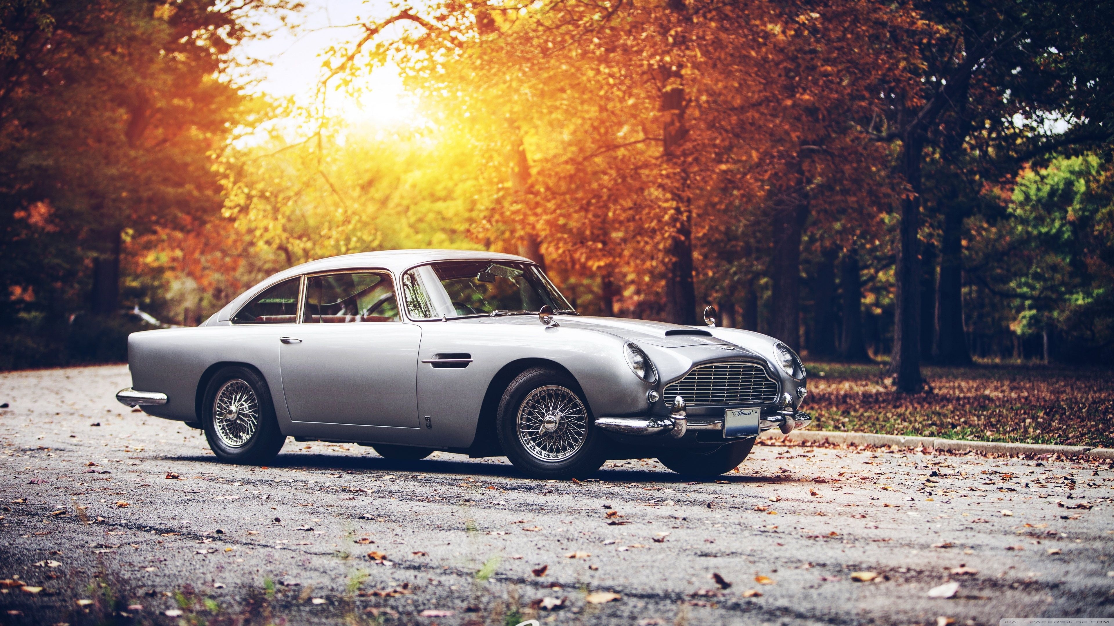 Skyfall: Bond's car, Aston Martin DB5. 3840x2160 4K Background.