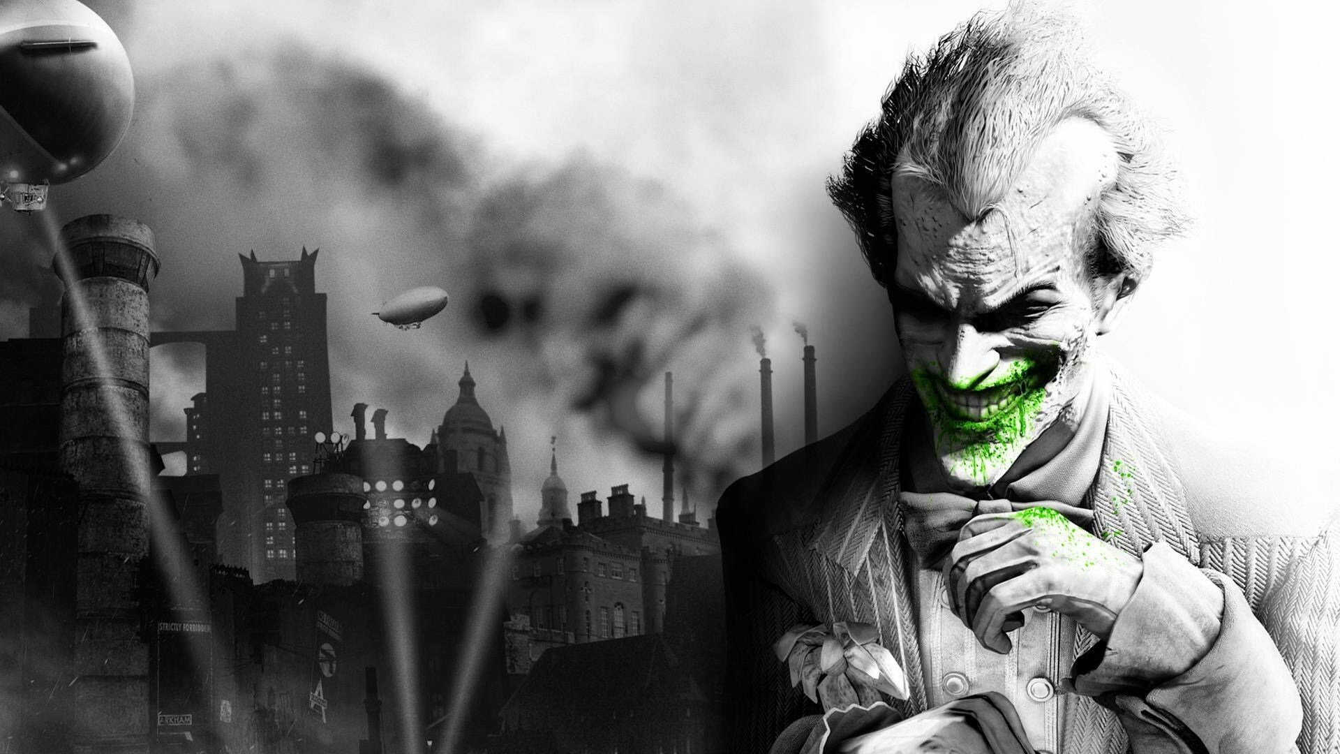 Batman: Arkham City: The Joker, Serves as one of the main antagonists of the game. 1920x1080 Full HD Background.