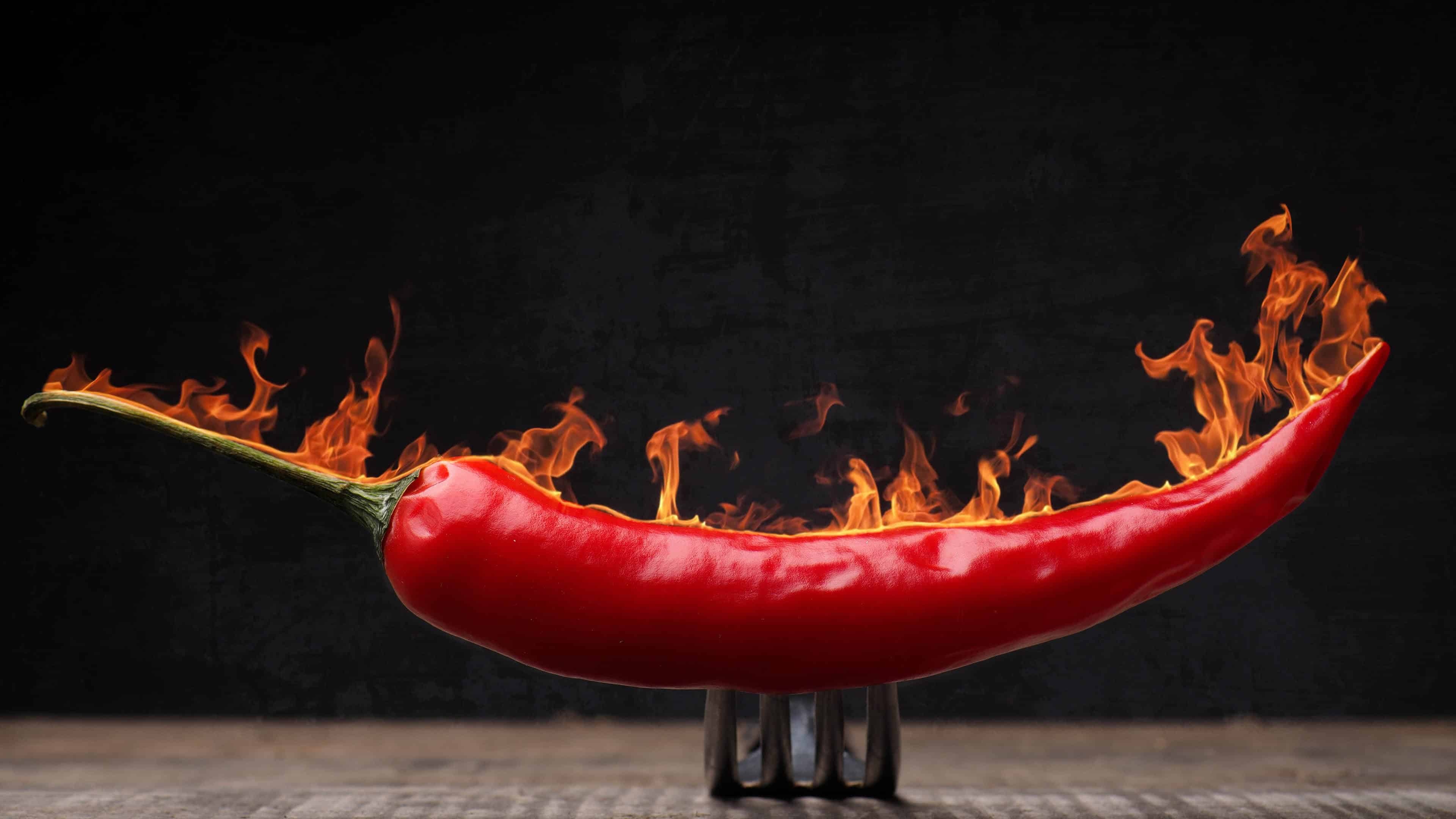 Hot Chili Pepper, Flavorful kick, Fiery heat, Culinary adventure, 3840x2160 4K Desktop