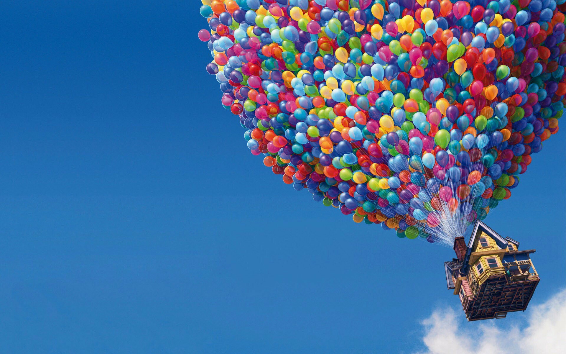 Balloons: Up, a 2009 American computer-animated film, Flying house. 1920x1200 HD Wallpaper.