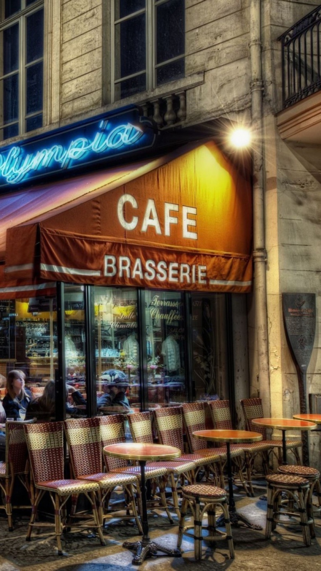 Parisian cafe charm, Romantic backdrop, Eiffel Tower views, iPhone wallpaper, 1080x1920 Full HD Handy