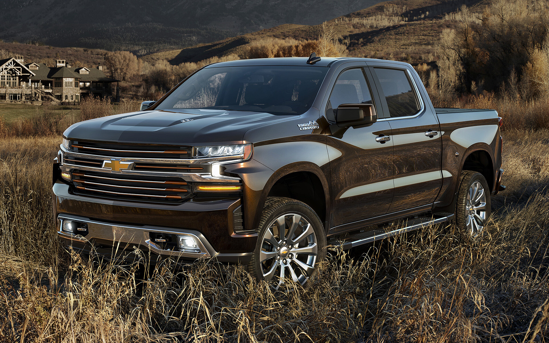 Chevrolet Silverado: High Country package, The crew cab model, 2019 full-size pickup. 1920x1200 HD Wallpaper.