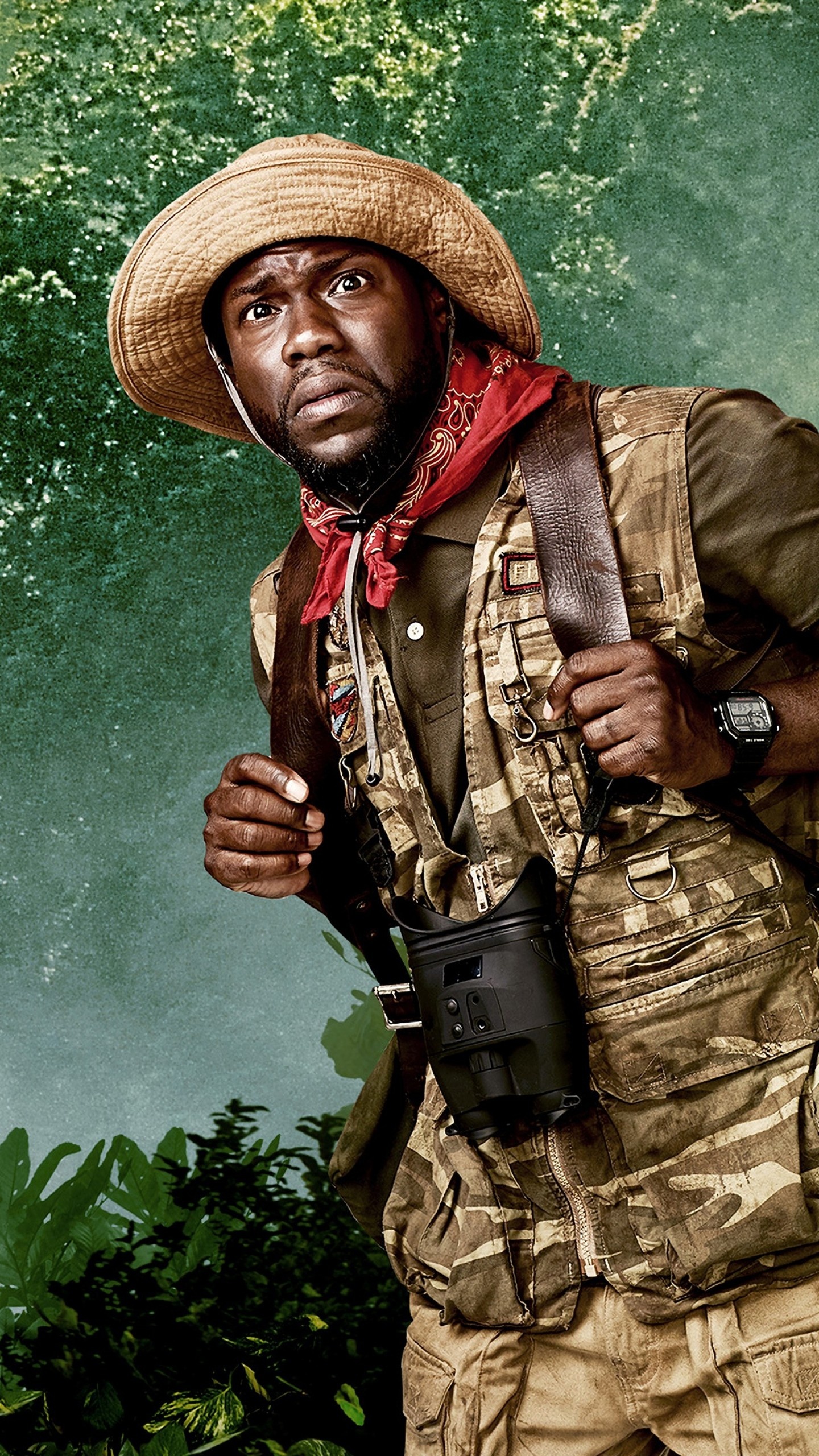 Jumanji: Welcome to the Jungle, Kevin Hart wallpaper, 4K movie stills, Exciting adventure, 1440x2560 HD Phone