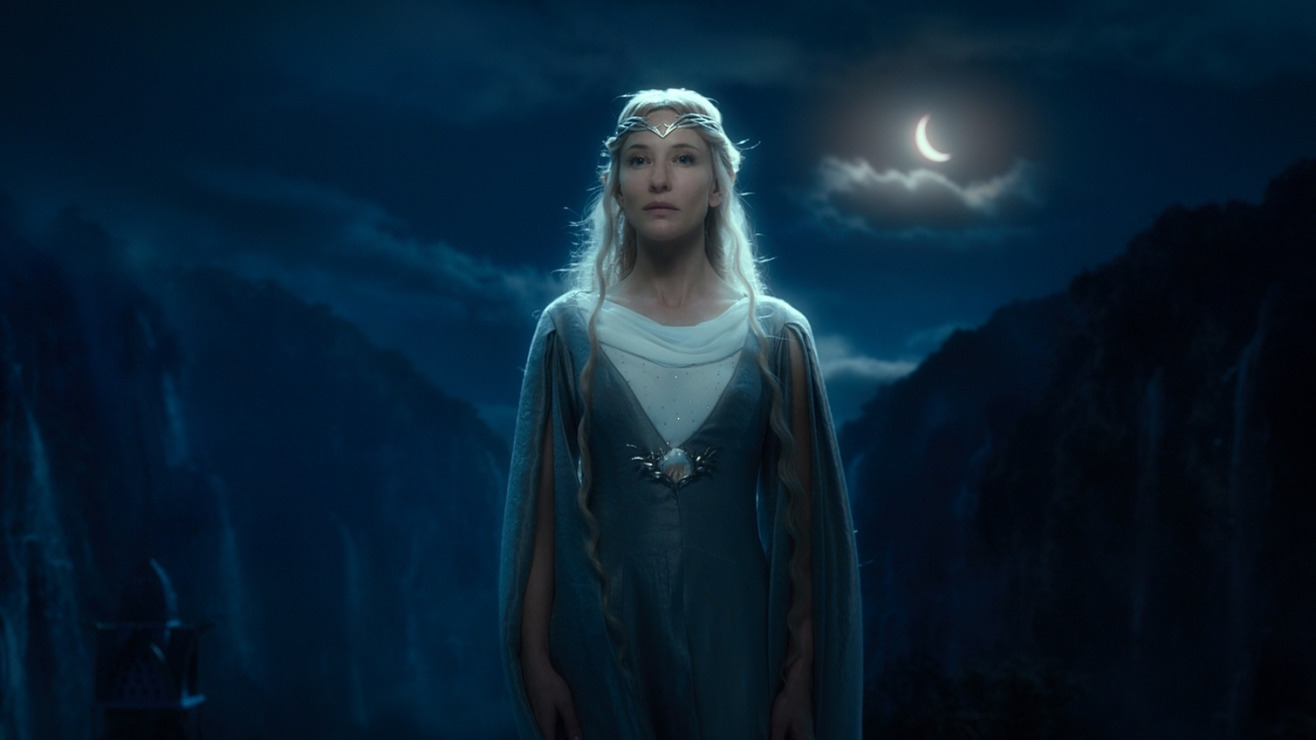 Galadriel in The Hobbit, Cinematic wallpaper, Mysterious and wise, An Unexpected Journey, 1920x1080 Full HD Desktop