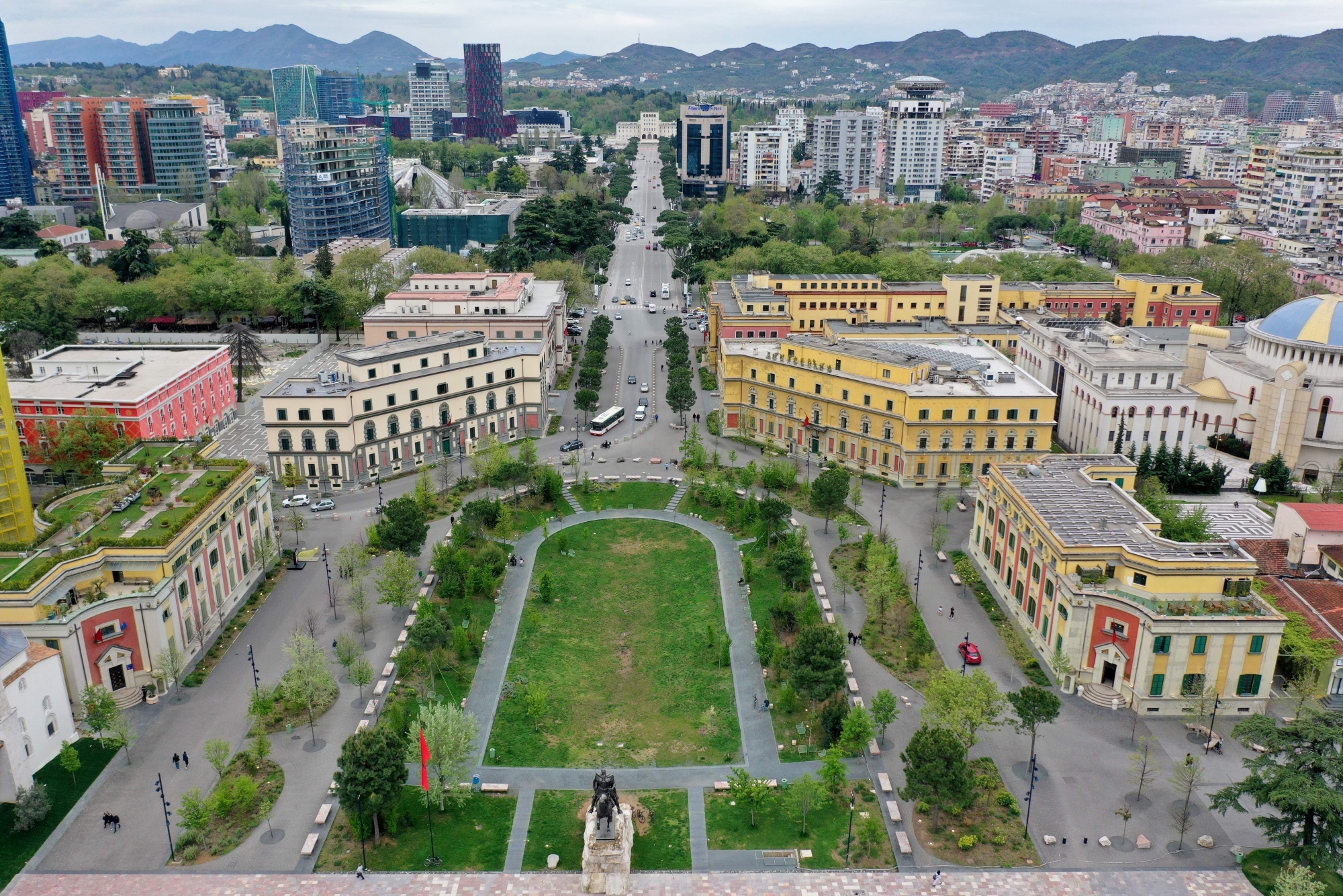 Tirana architecture, Historical landmarks, Cityscape skyline, Urban design, 2000x1340 HD Desktop