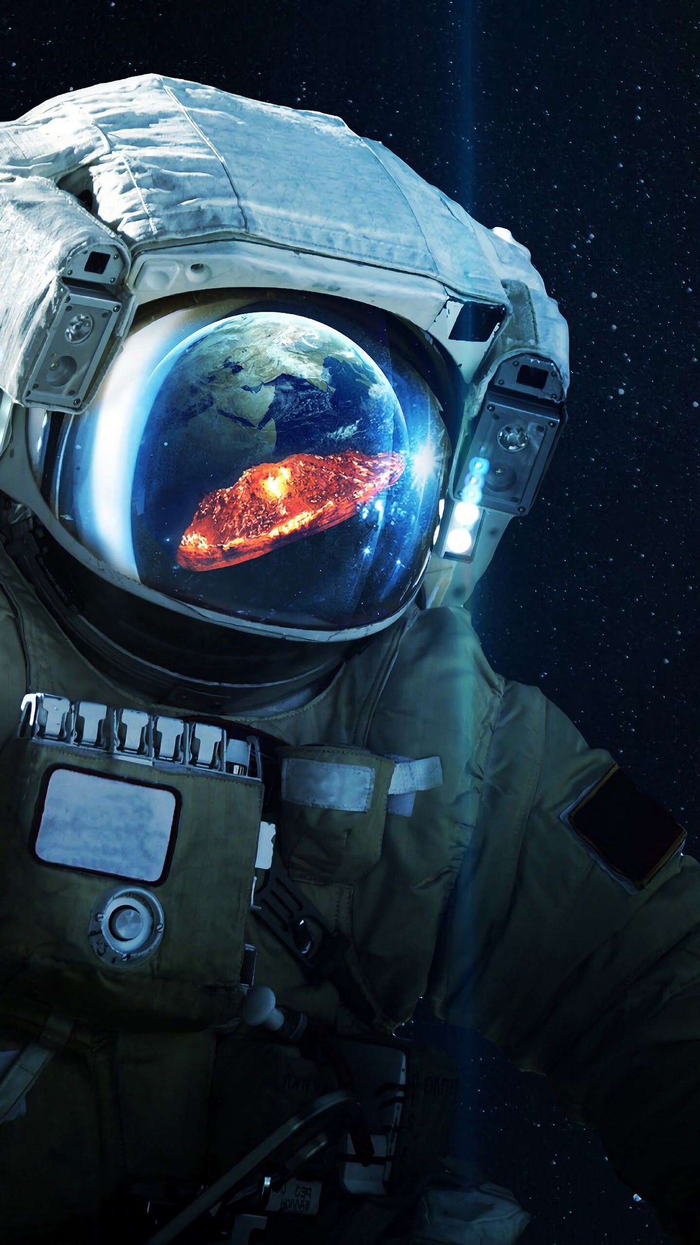 Astronaut: Human in space, Constellation, Solar system, Plasma. 1440x2560 HD Wallpaper.