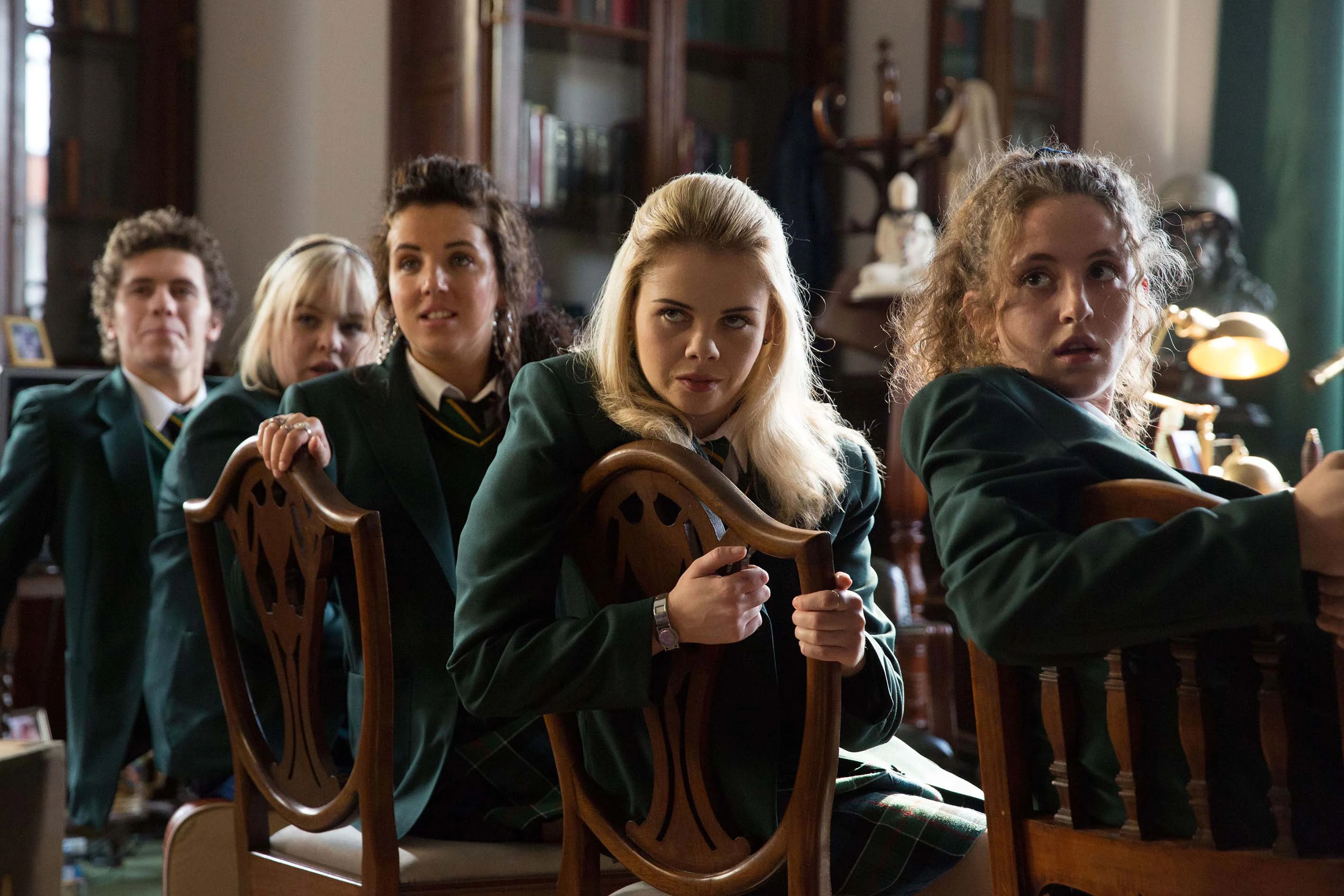 Derry Girls TV Series, Erin's hot water, Schoolyard bullying, Headmistress conflict, 2840x1890 HD Desktop
