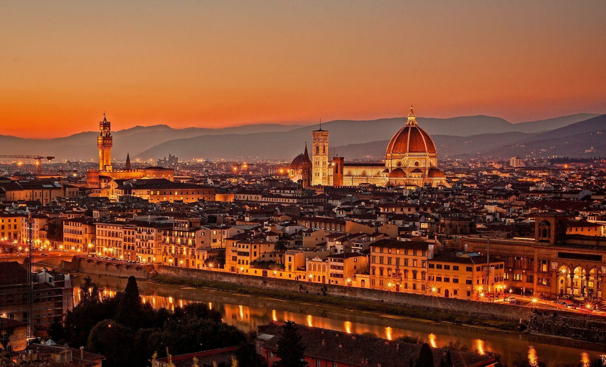 Italy: Florence, The country is world’s 2nd largest producer of olive oil after Spain. 2050x1250 HD Wallpaper.