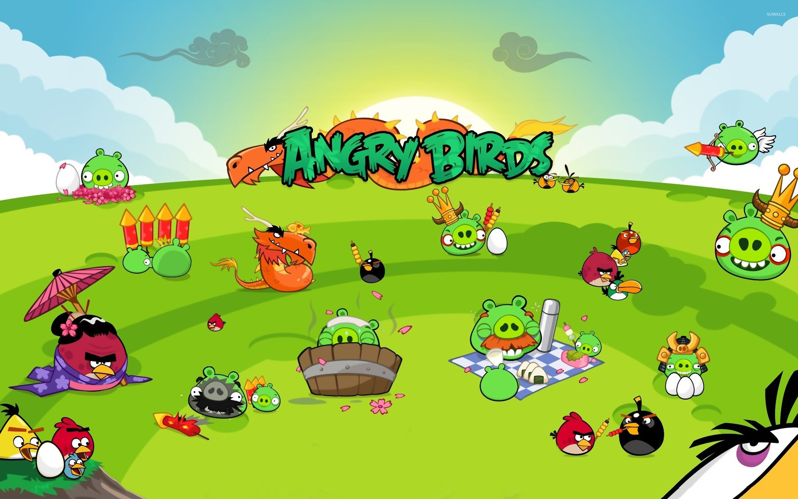 Angry Birds, Game wallpapers, Feathered frenzy, Avian adventure, 2560x1600 HD Desktop