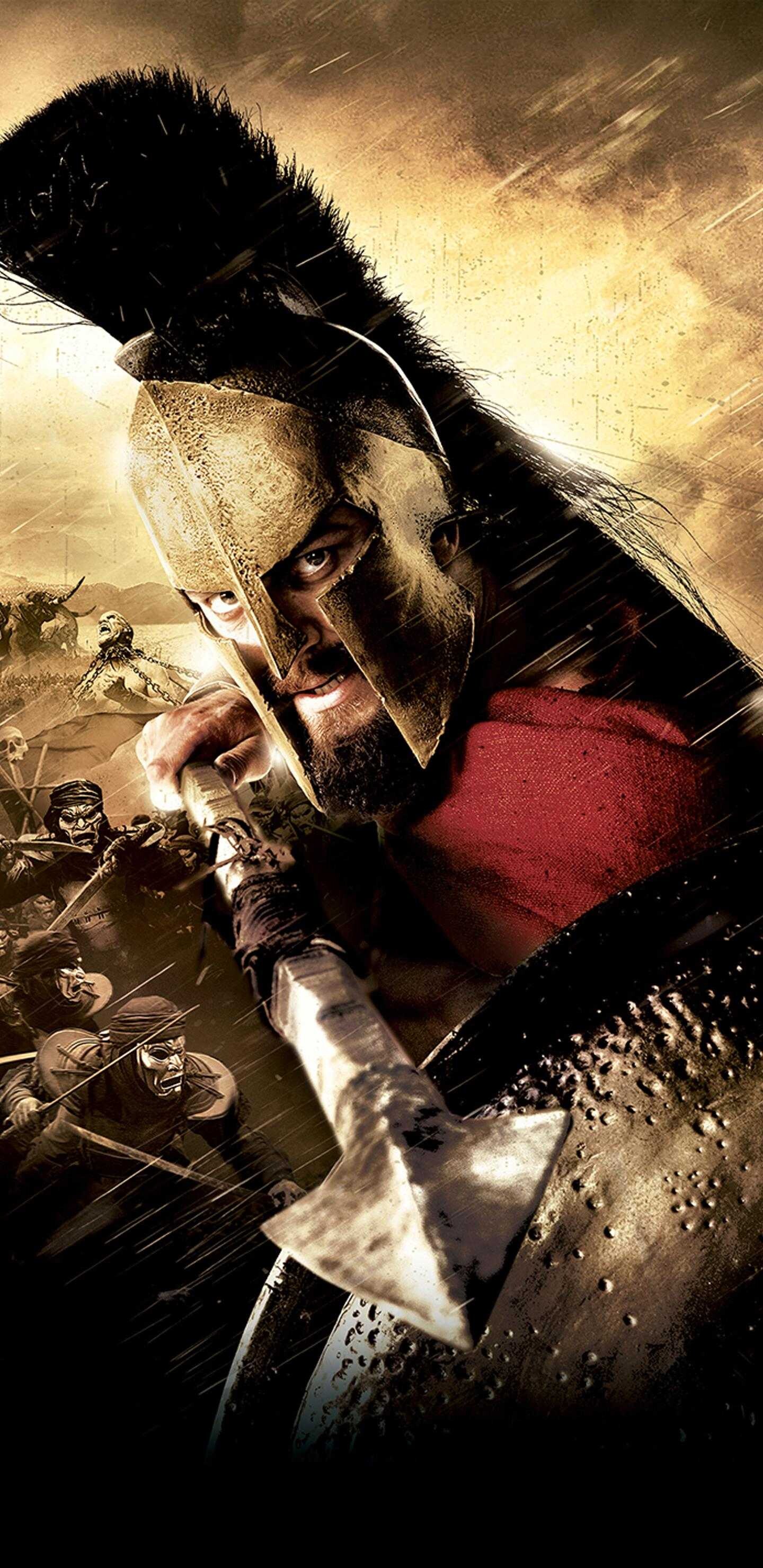Sparta: 300 poster, A 2006 American epic historical action film, The Battle of Thermopylae in the Persian Wars. 1440x2960 HD Wallpaper.