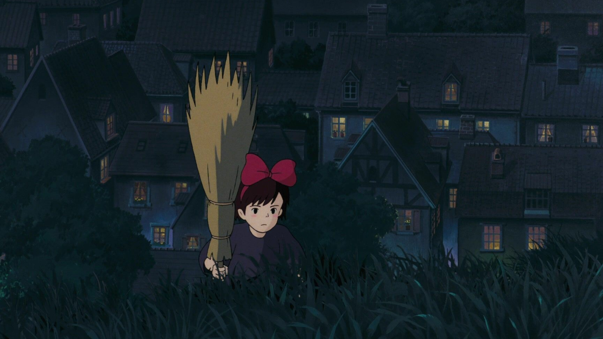 Kiki's Delivery Service: Studio Ghibli, The film was released on home video in the U.S. and Canada on September 15, 1998. 1920x1080 Full HD Background.