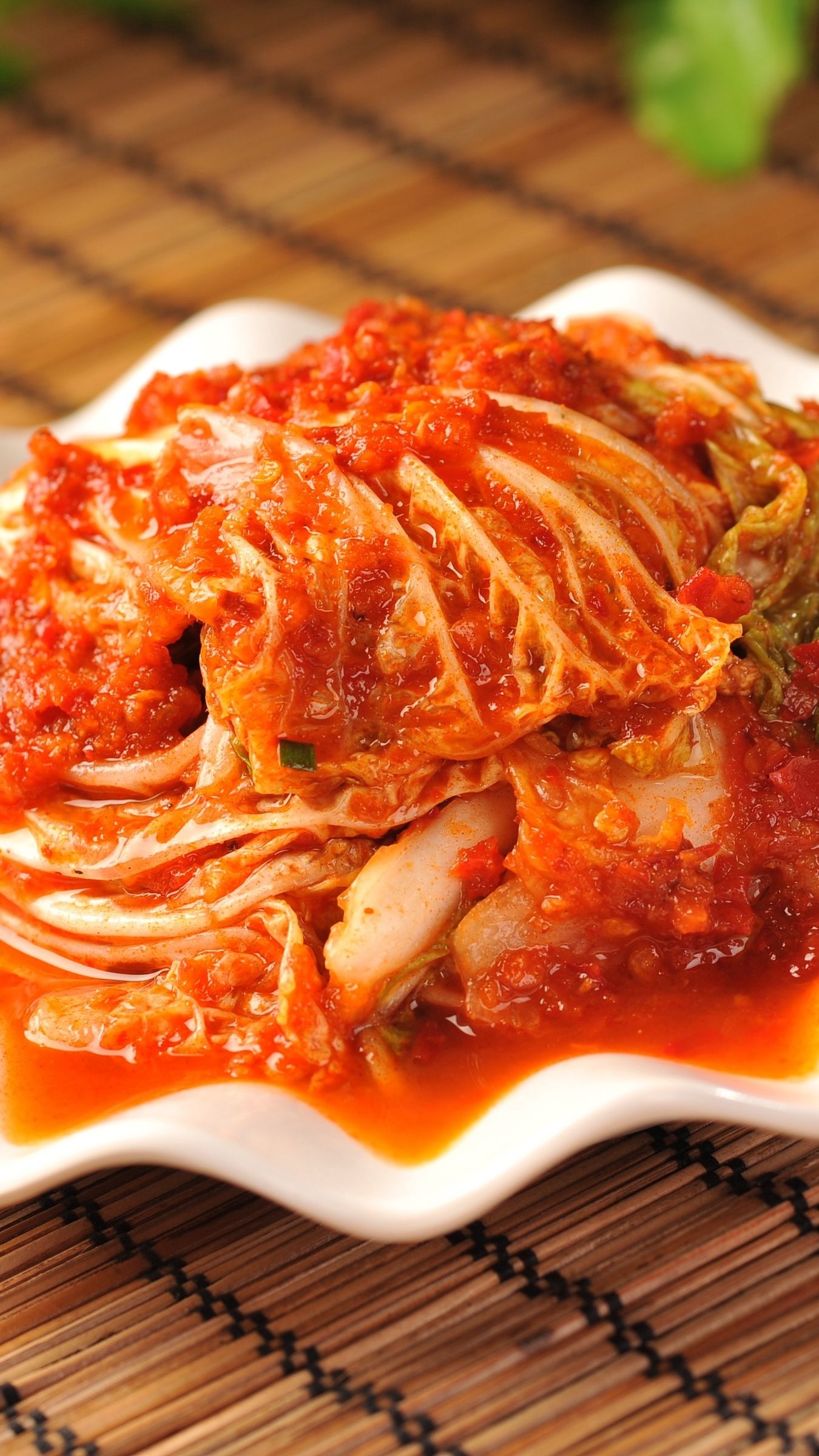 Kimchi, Spicy fermentation, Korean cuisine, Side dish, 1350x2400 HD Phone