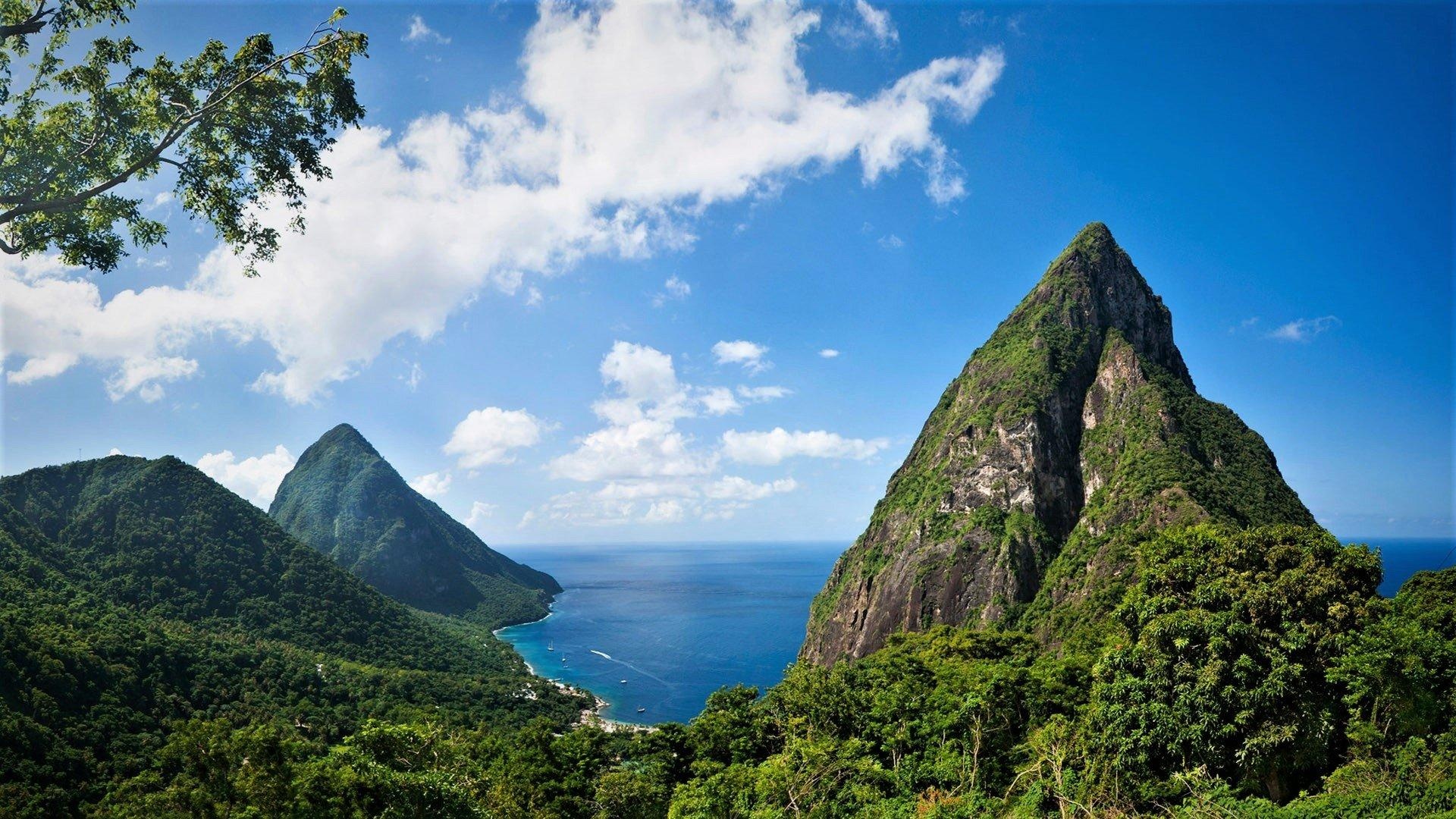 Pitons St. Lucia wallpapers, Majestic nature, Island beauty, 1920x1080 Full HD Desktop