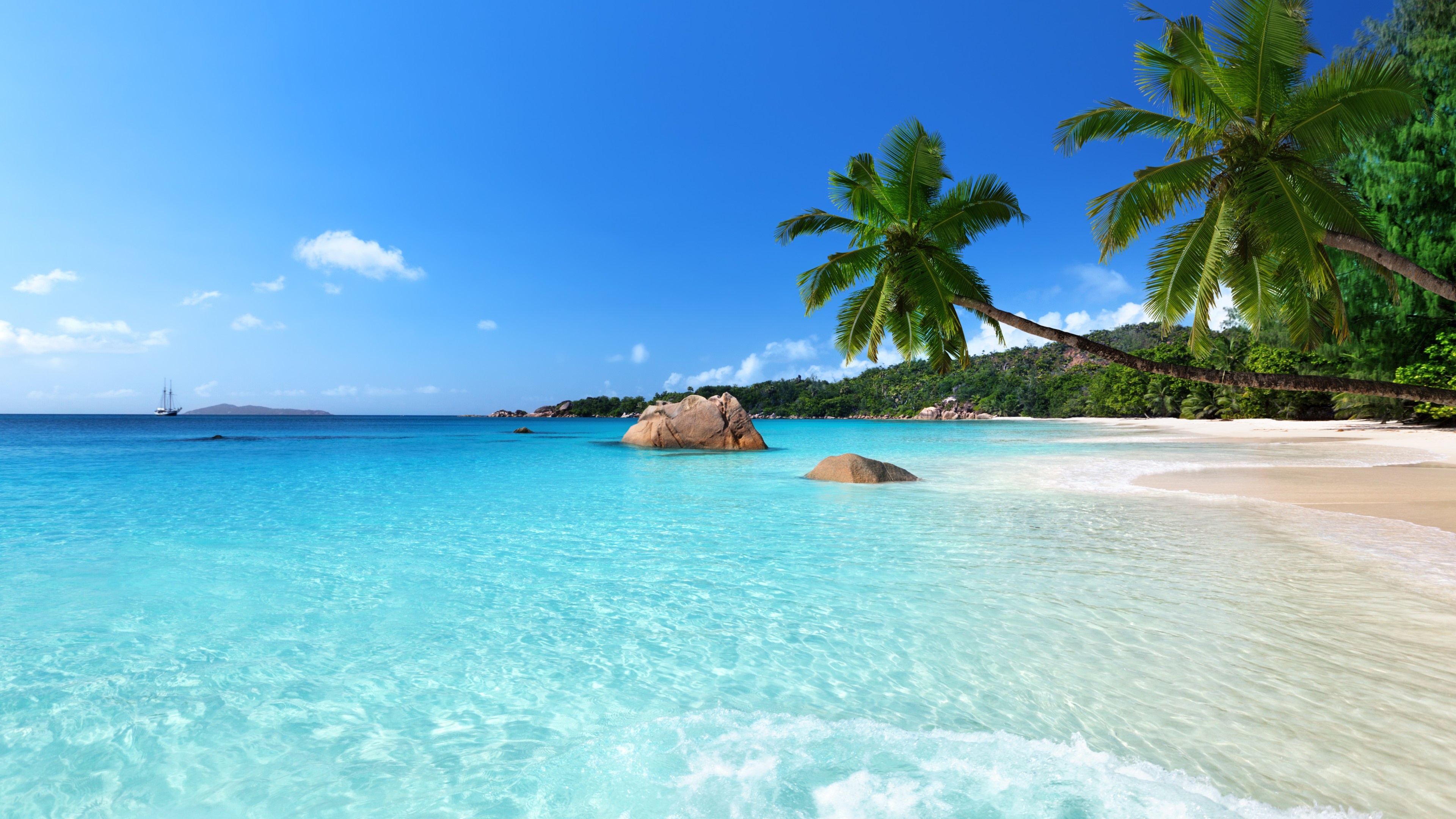 Culebra Island, Anse Lazio, Praslin Island, Seychelles, 3840x2160 4K Desktop