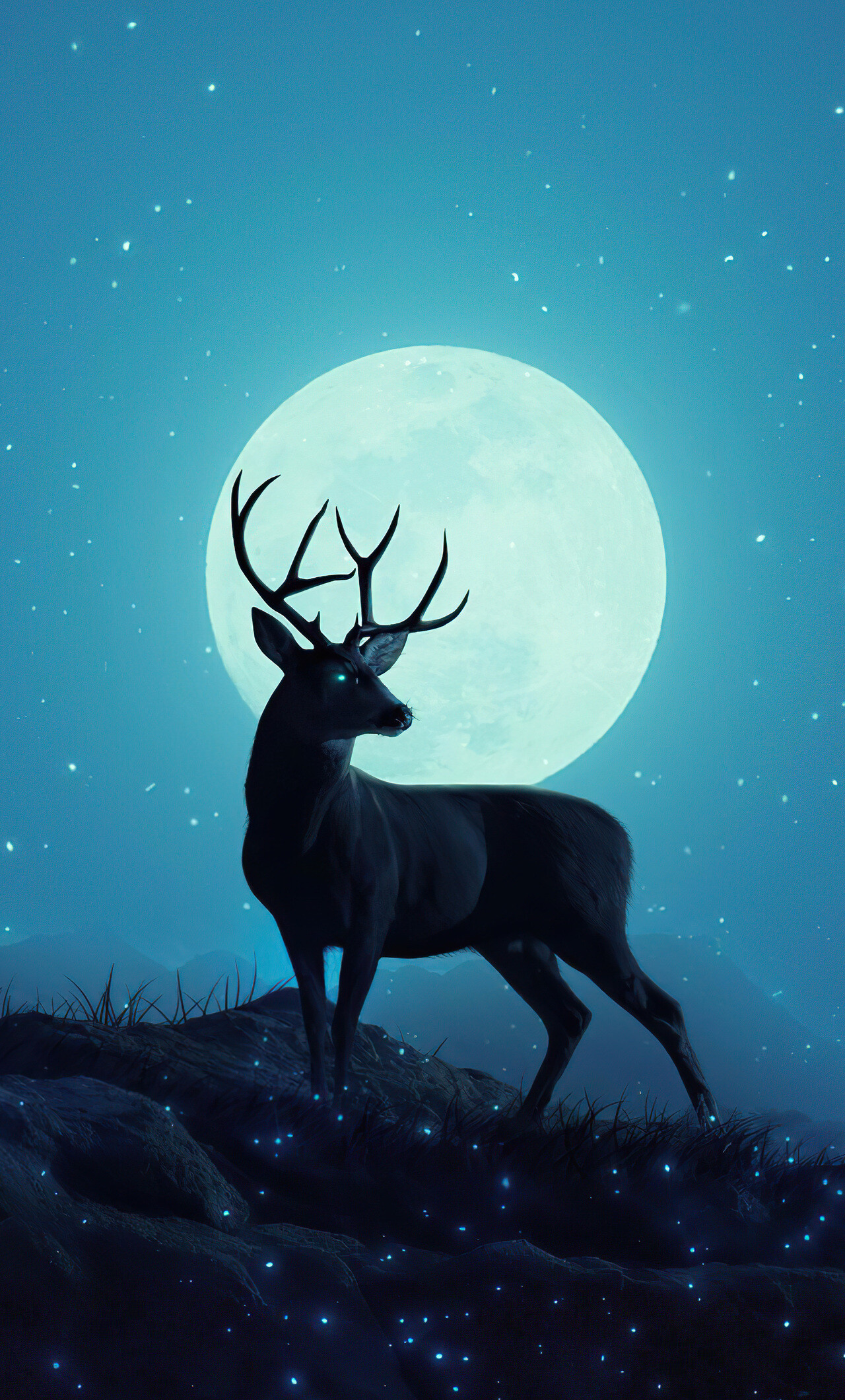Reindeer: The species is found in large herds in the very north of the world. 1280x2120 HD Wallpaper.