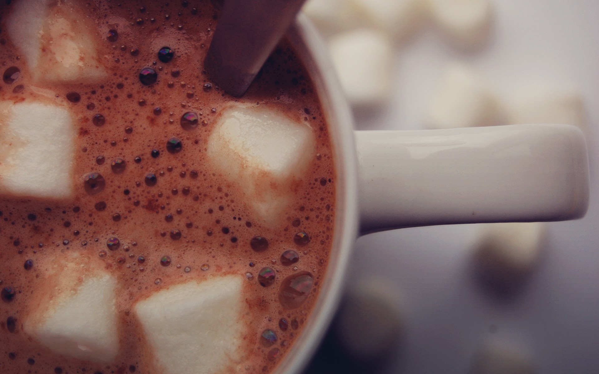 Marshmallow: Candy originated in Ancient Egypt., Added to hot chocolate beverage. 1920x1200 HD Wallpaper.