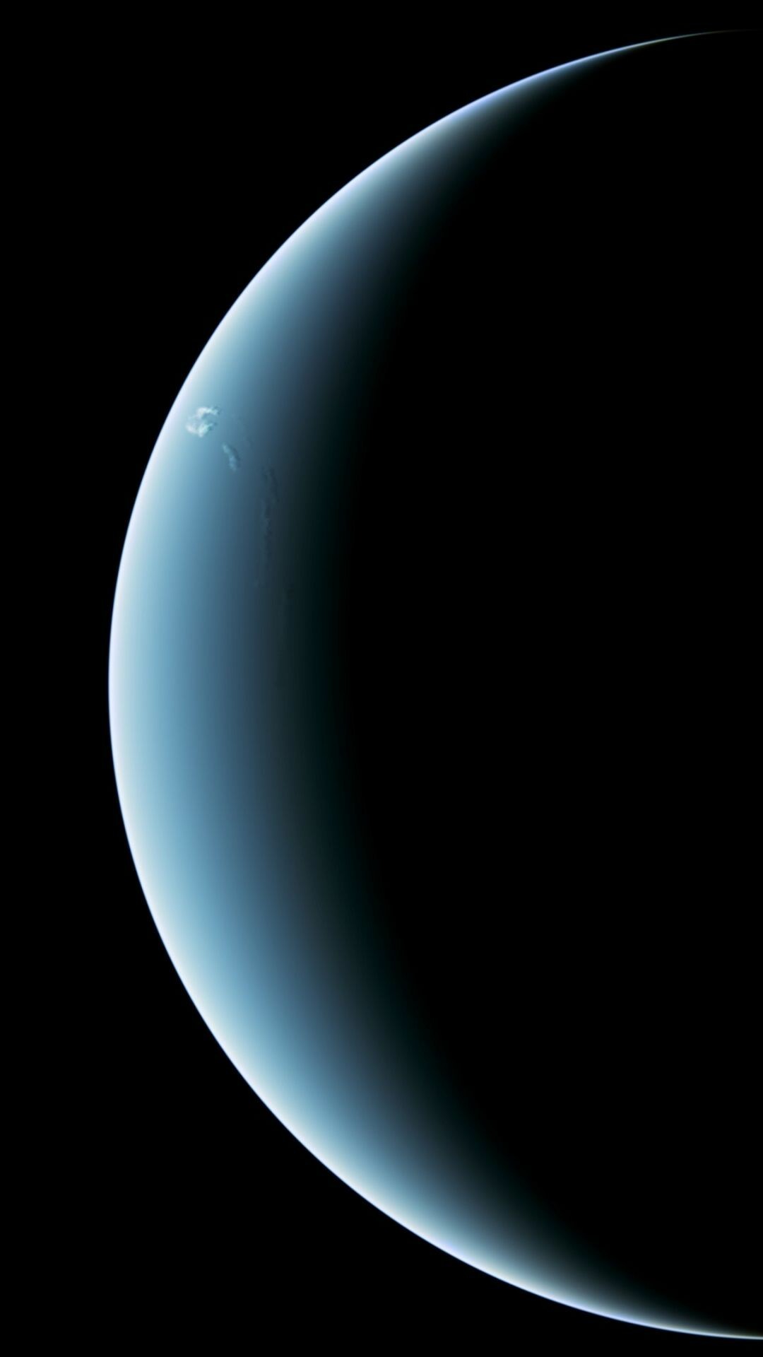 Uranus: Became the first planet discovered with the use of a telescope. 1080x1920 Full HD Background.