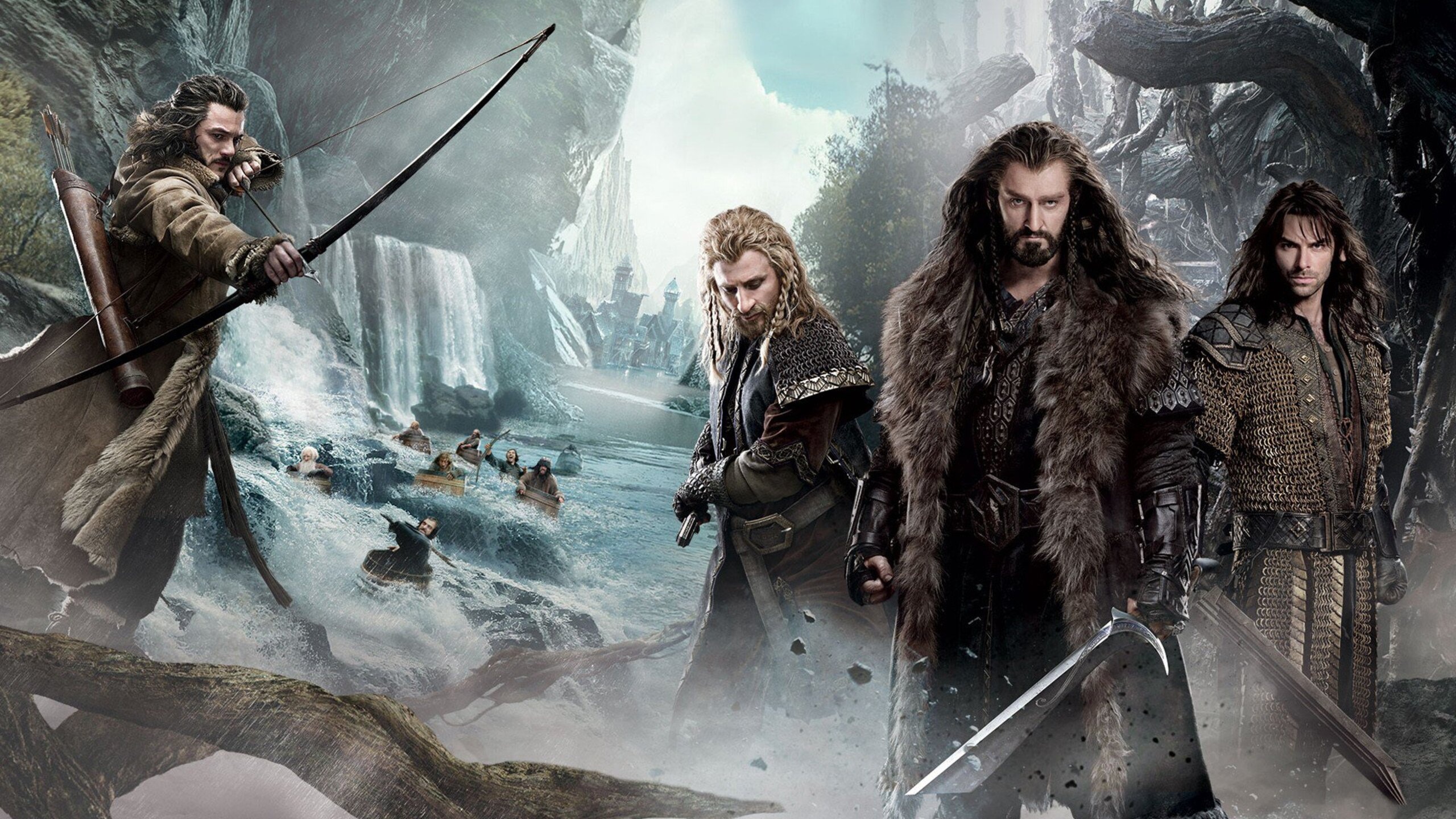 The Hobbit (Movie): Fili and Kili, Dwarves, Minor characters. 2560x1440 HD Wallpaper.