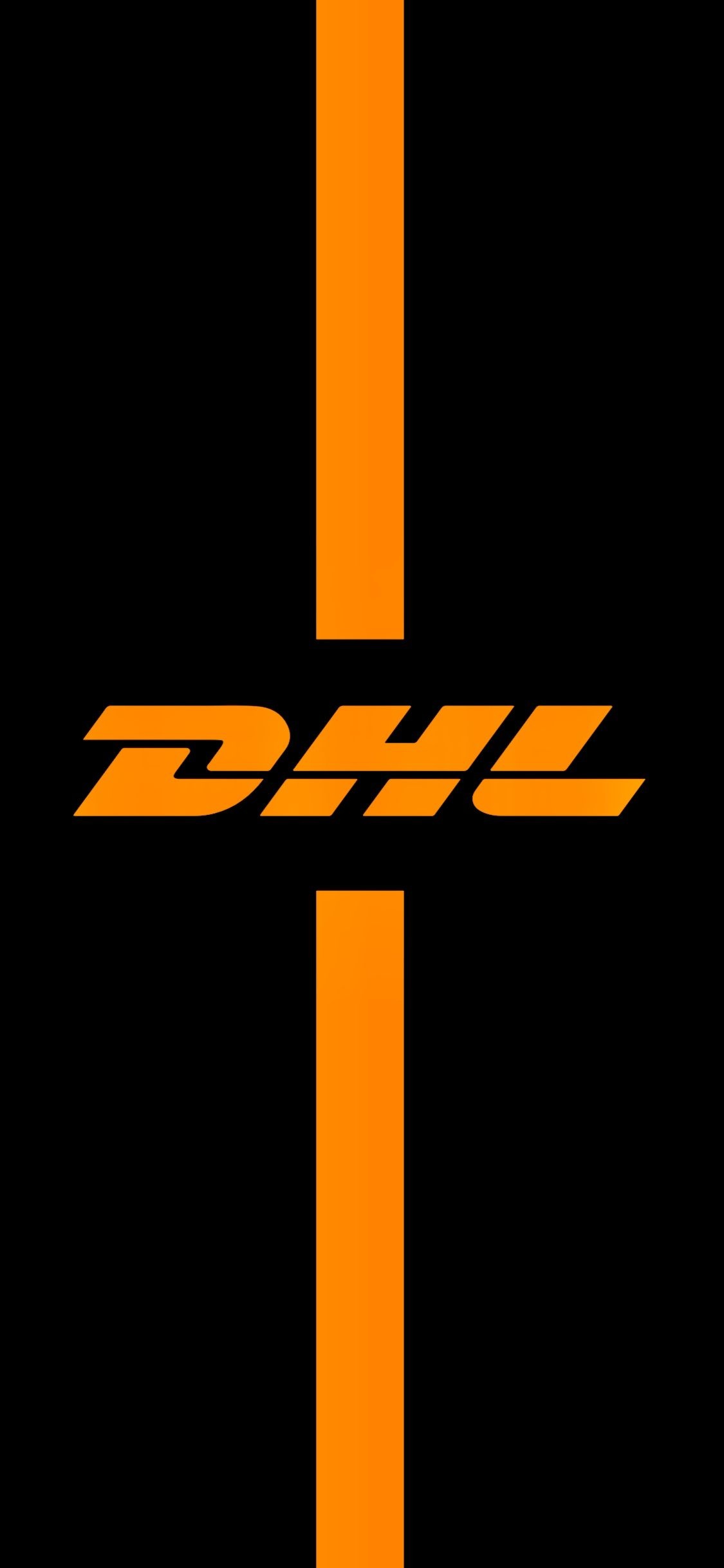 DHL: An alternative shipping carrier specializing in international shipping, Logo. 1130x2440 HD Background.