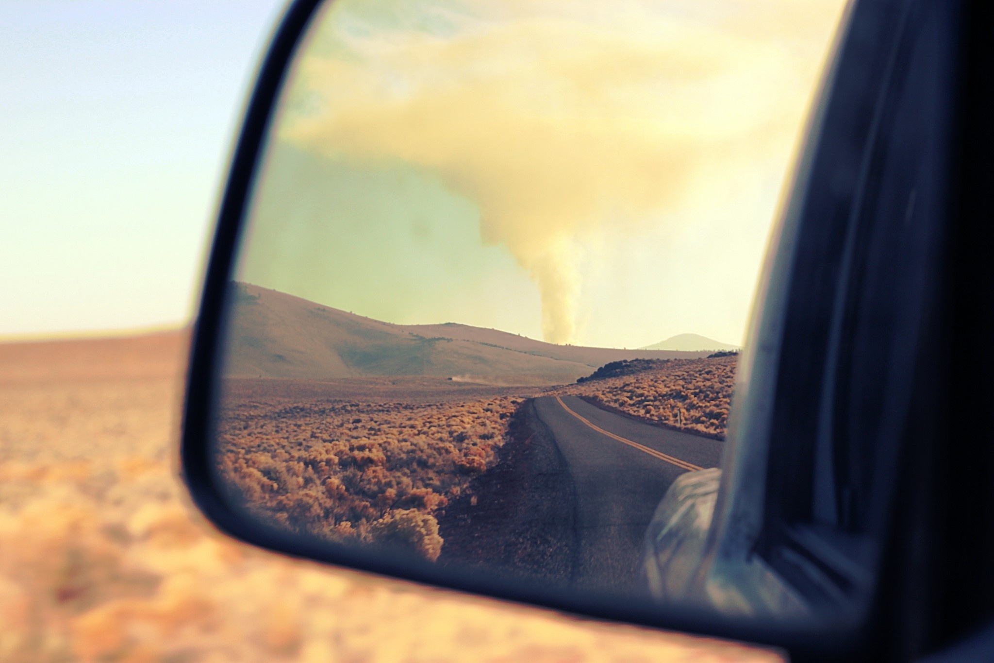 Landscape nature photography, Rearview mirror, Road scenery, Tranquil views, 2050x1370 HD Desktop