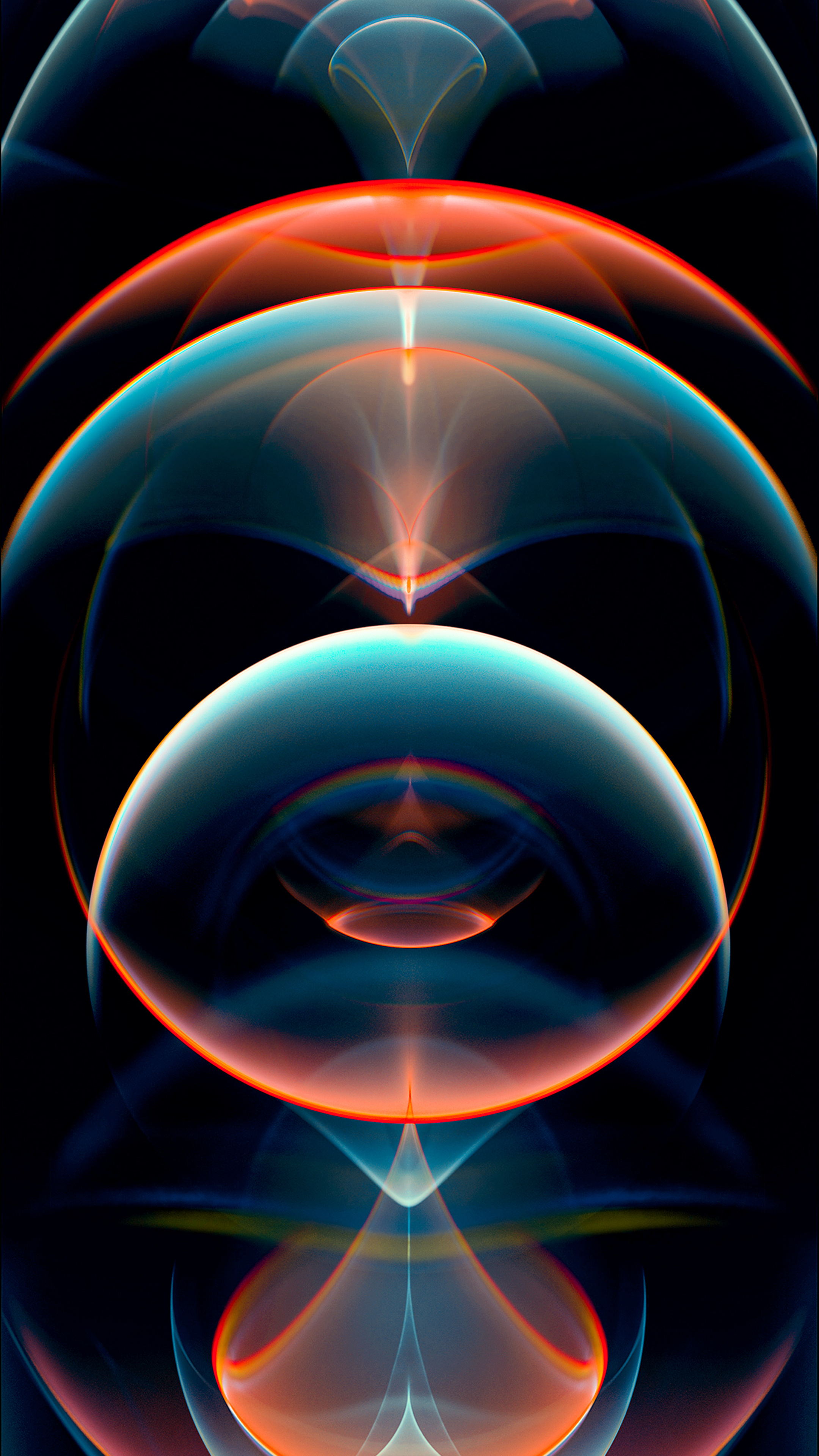 Graphic: Abstract digital pattern, Cyberspace design visualization, Bubbles of light. 2160x3840 4K Background.