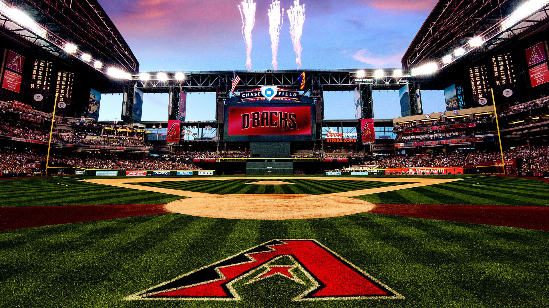 Arizona Diamondbacks, Sports team, Screen savers, MLB stadium, 1920x1080 Full HD Desktop