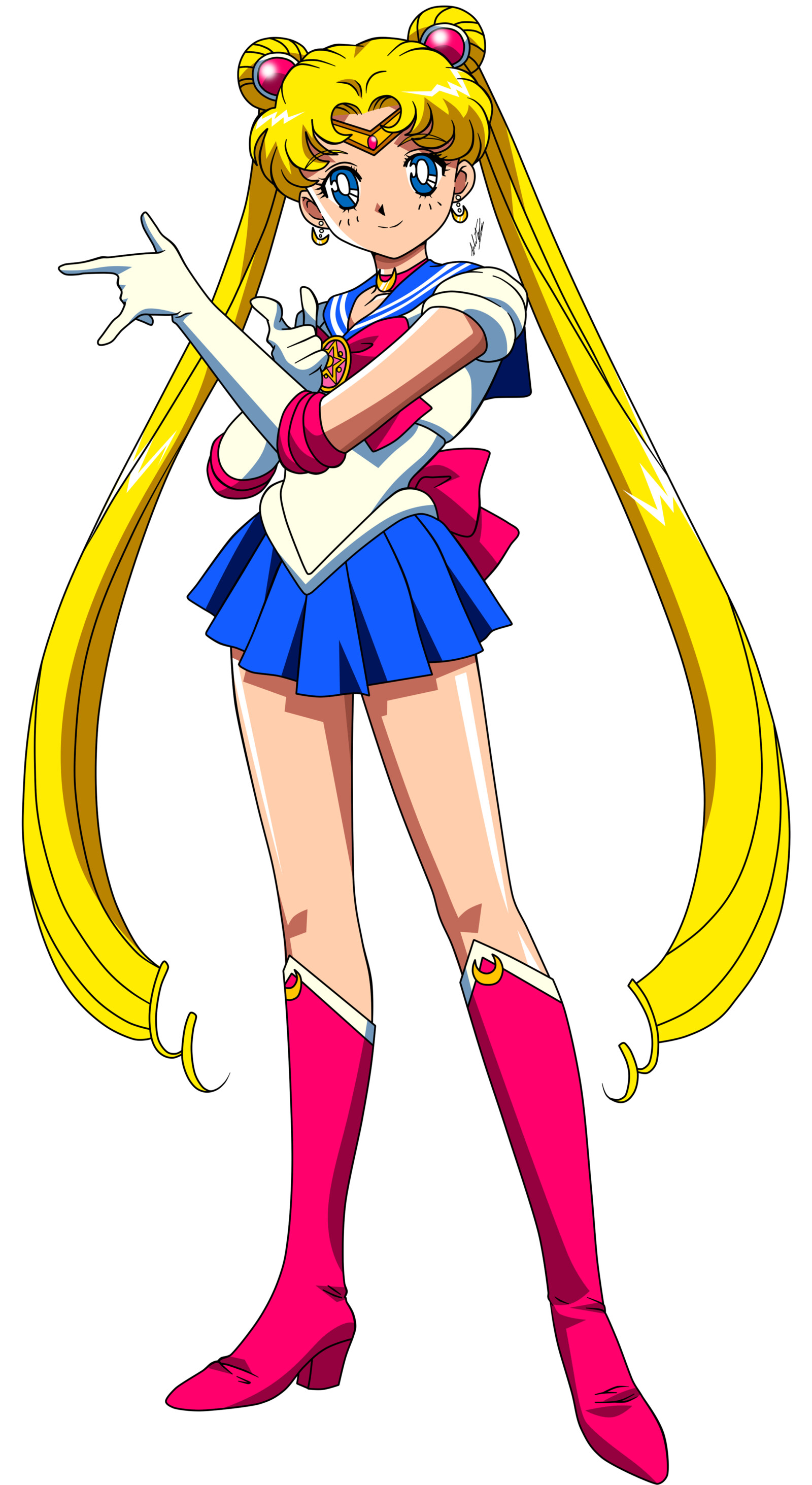 Sailor Moon Eternal: Usagi Tsukino, the civilian identity of the Sailor Guardian of Love and Justice. 1600x2930 HD Wallpaper.