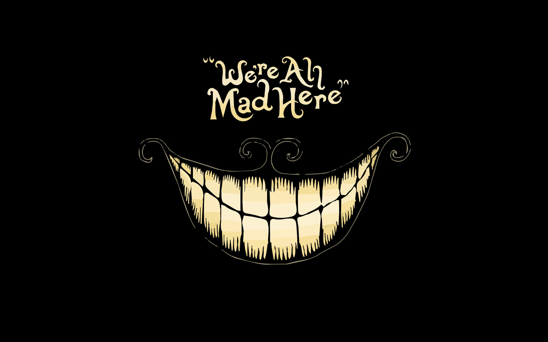 Cheshire Cat: Notable for its broad grin and its ability to disappear and reappear at will. 1920x1200 HD Background.