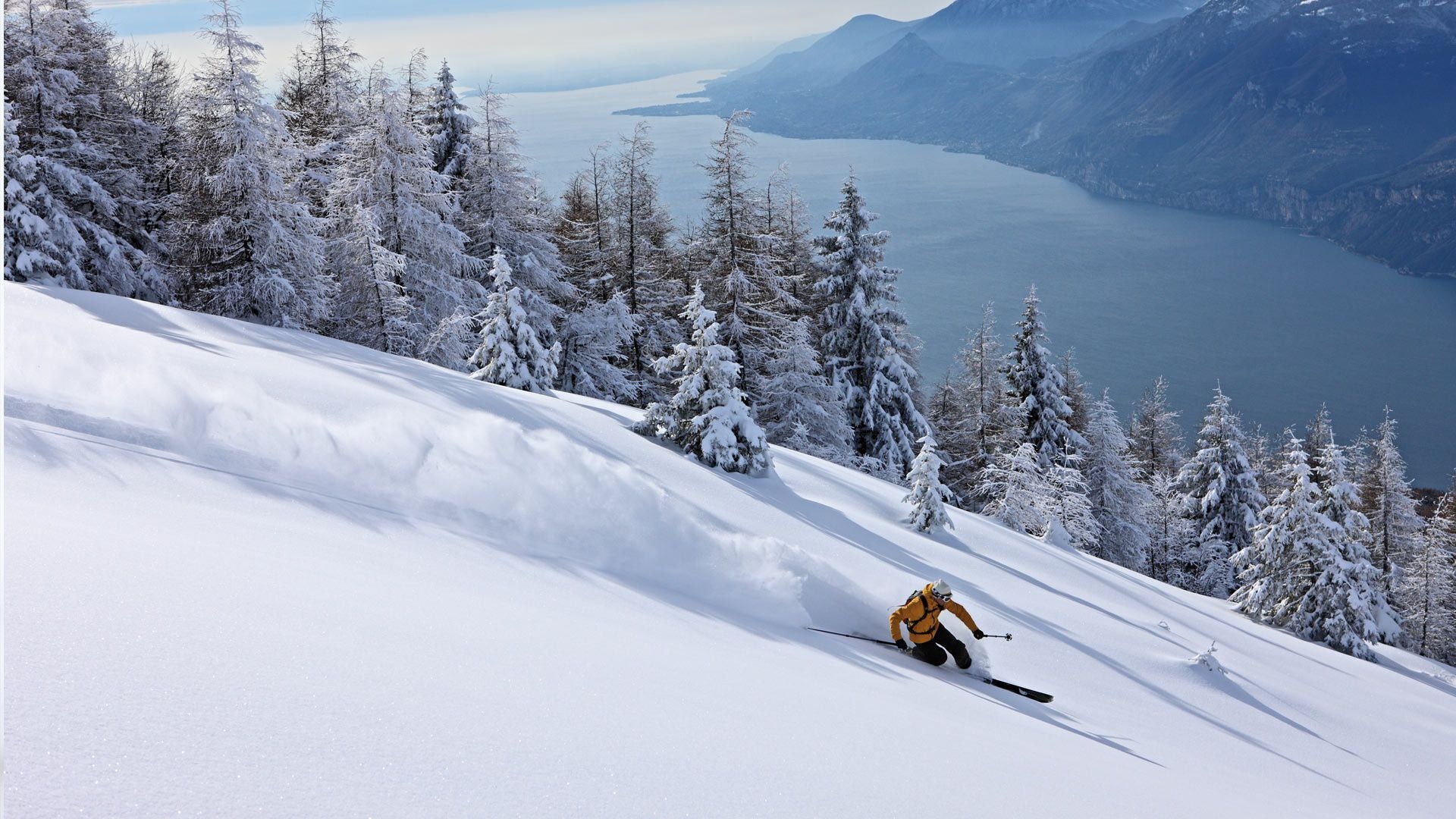 Alpine Skiing, Skiing enthusiasts, Stunning backgrounds, Active lifestyle, 1920x1080 Full HD Desktop