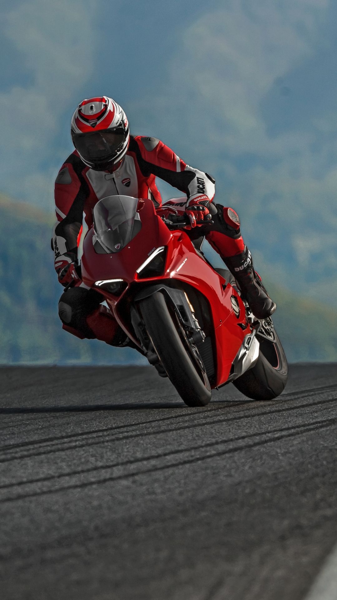 Motorcycle Racing: Ducati Superbike, Panigale v4, 2018, Motorcycling. 1080x1920 Full HD Background.