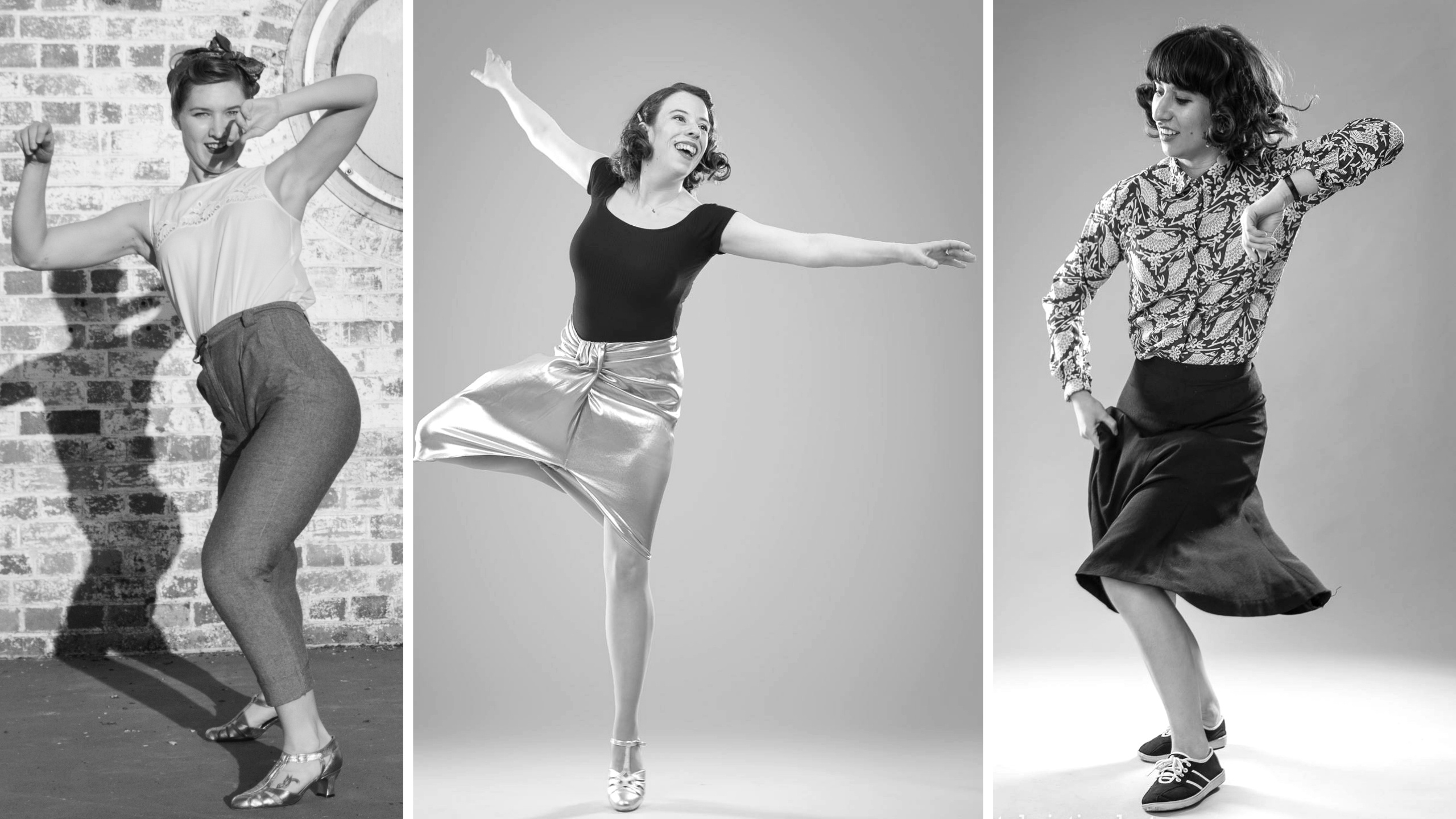 Swing Dance: Modern Dance, Artistic Dance Moves, Monochrome, Jazz Steps, Camp Hollywood Event, Dance Classes and Courses. 2560x1440 HD Background.