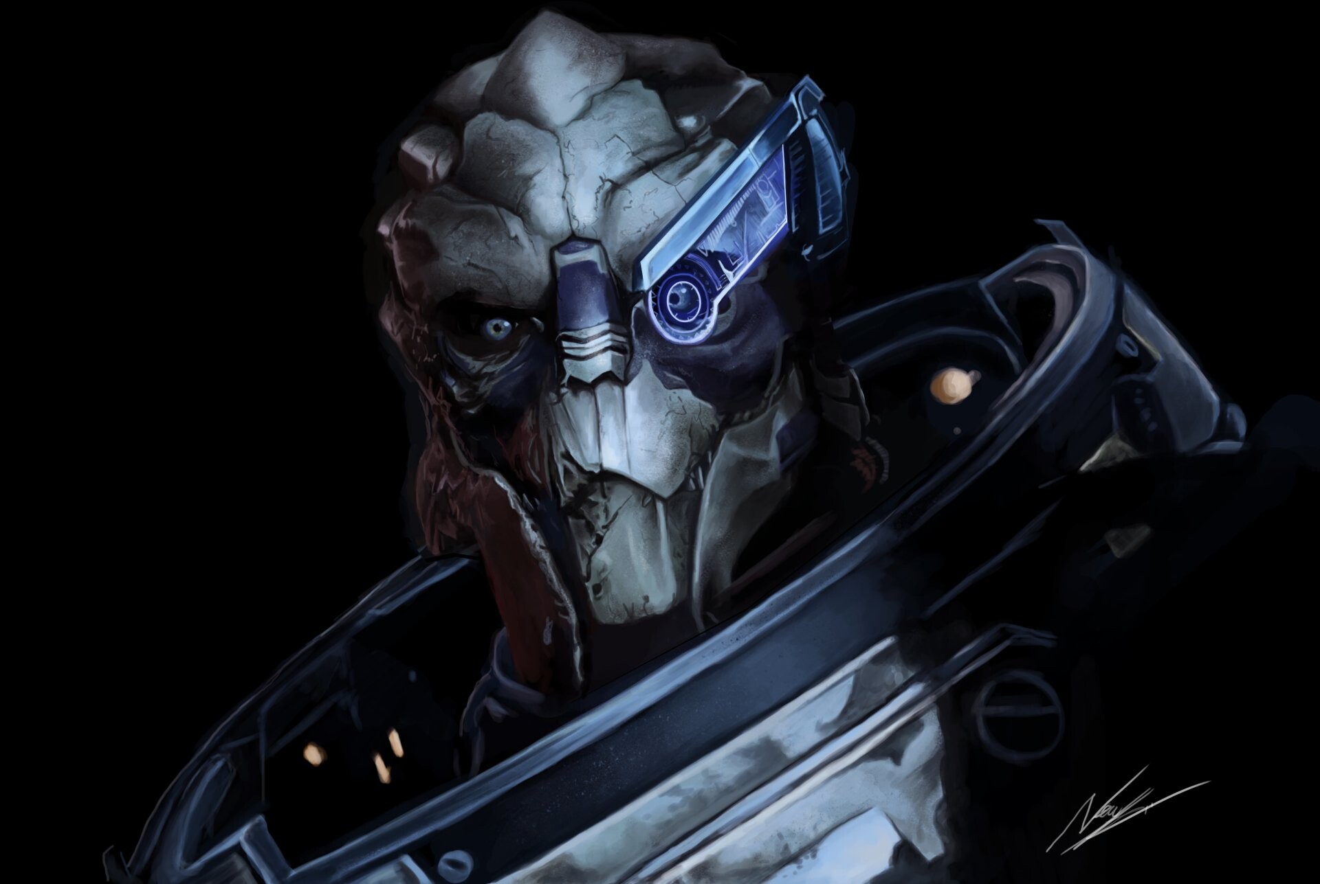 Garrus Vakarian: Commander Shepard's brother-in-arms, A fictional character in BioWare's Mass Effect franchise. 1920x1290 HD Wallpaper.