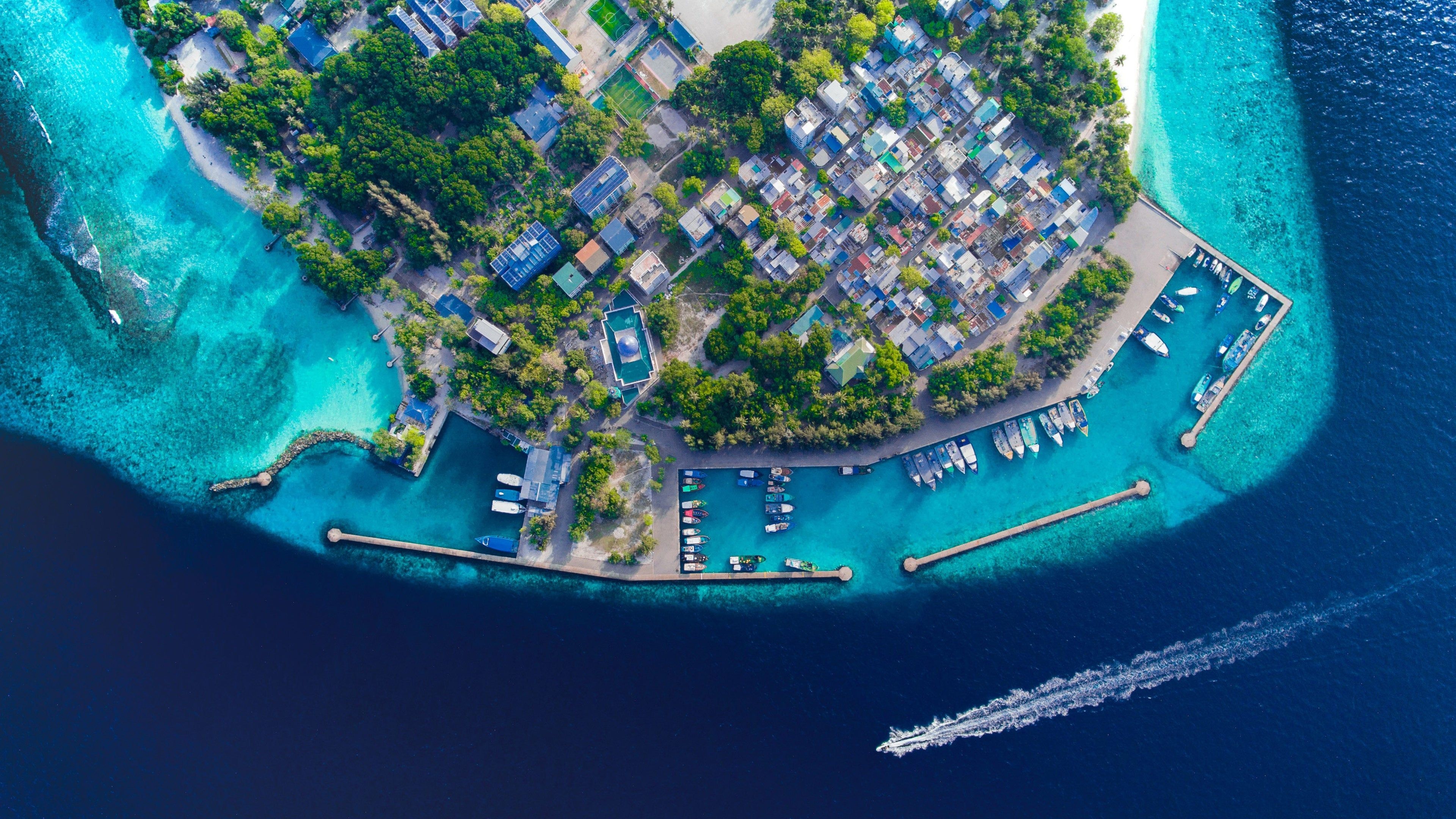 Male, Maldives' paradise, Villingili ferry terminal, Stunning 4K wallpaper, 3840x2160 4K Desktop