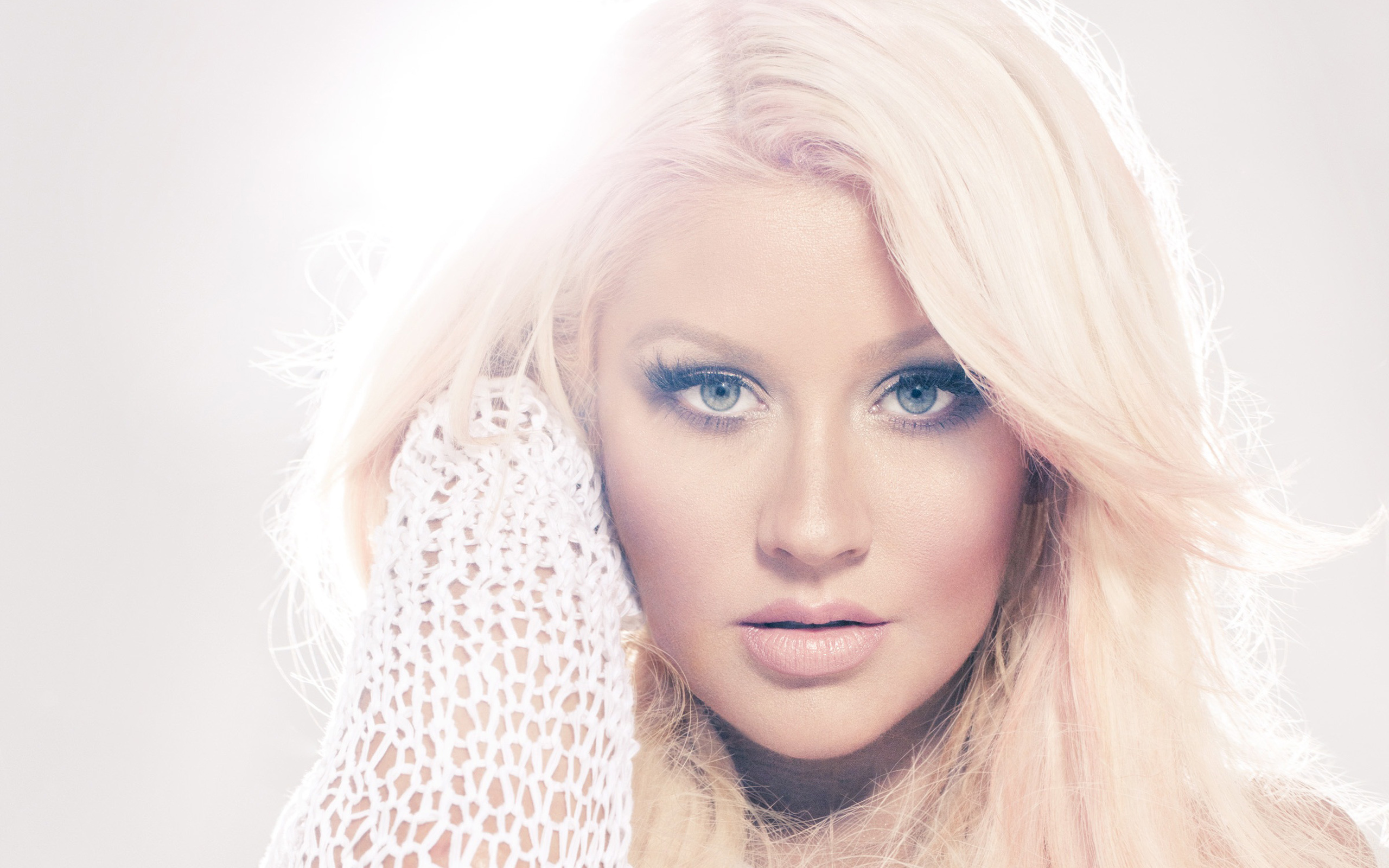 Christina Aguilera, American singer, White dress, Photoshoot, 2560x1600 HD Desktop
