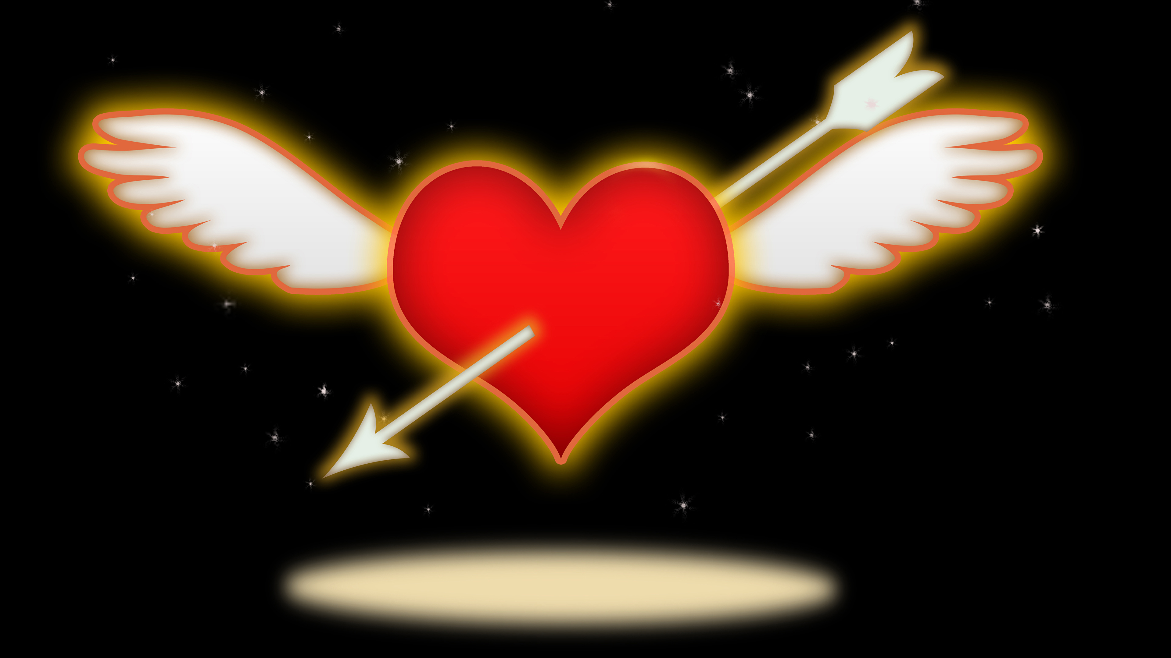 Heart With Wings, Winged heart, Emo wallpaper, Gothic art, 3840x2160 4K Desktop