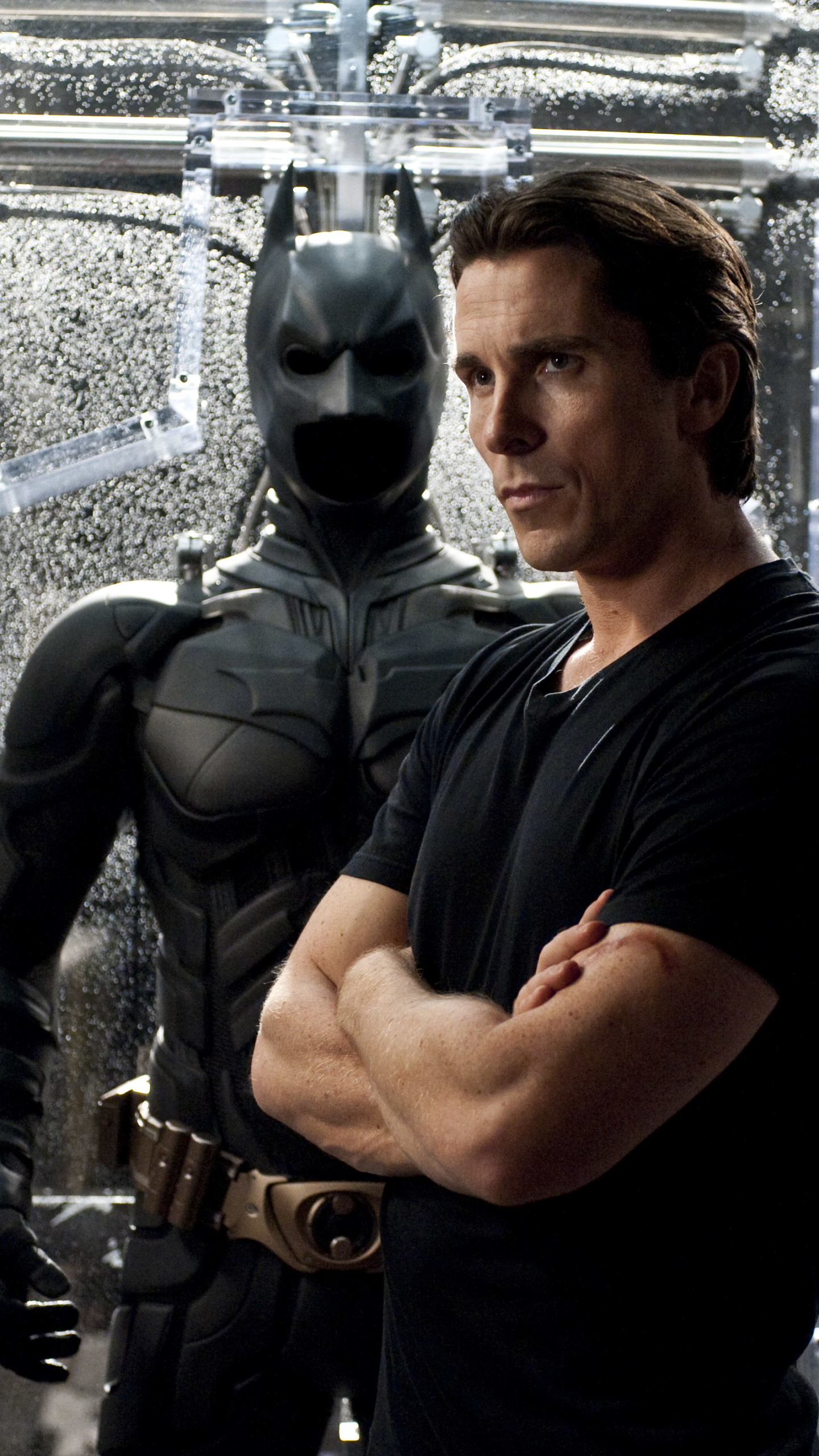 Christian Bale: The Dark Knight Rises, a 2012 superhero film directed by Christopher Nolan, Bruce Wayne. 1440x2560 HD Wallpaper.