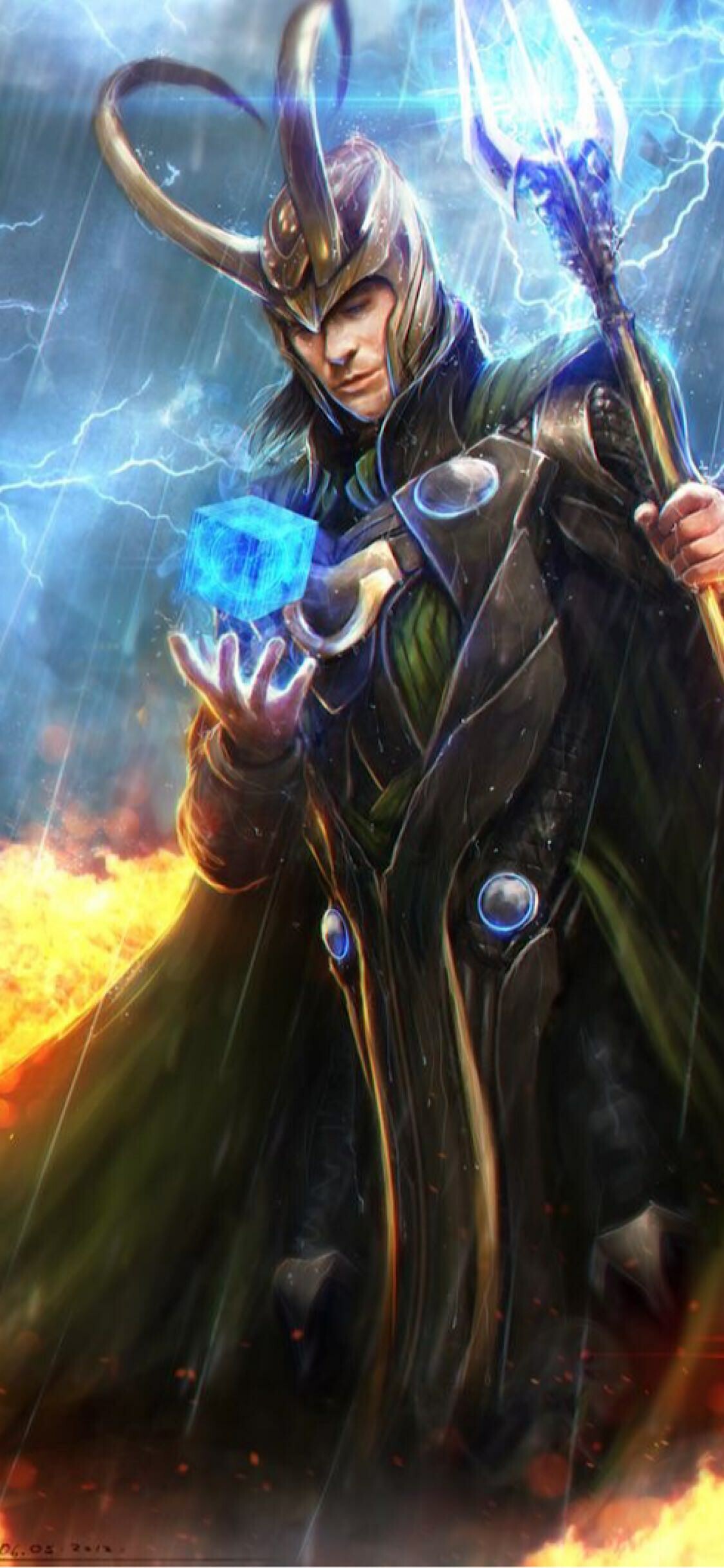 Loki: Marvel, Raised by Odin and Frigga as an Asgardian prince, along with Thor. 1130x2440 HD Background.