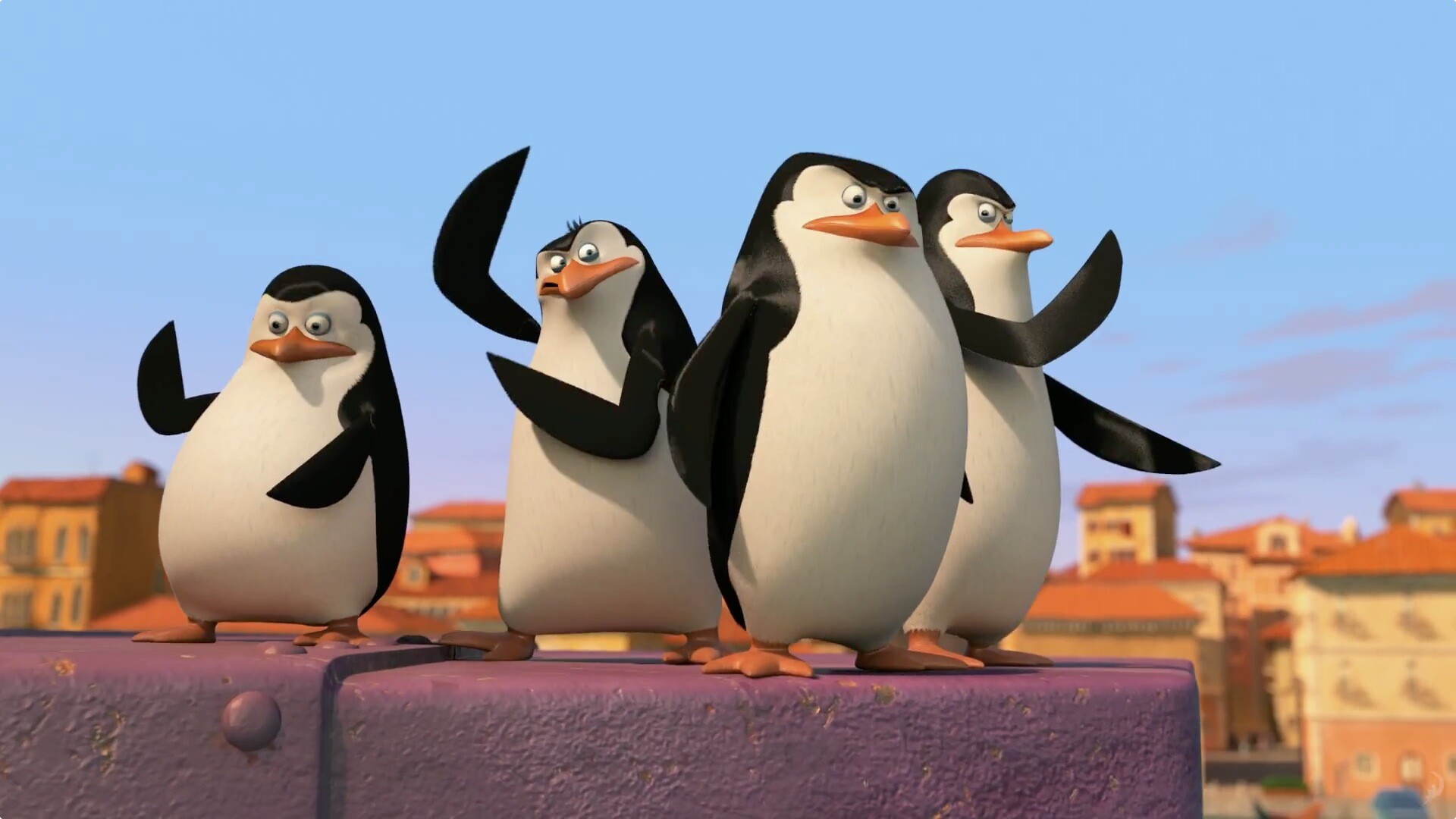 Madagascar (Movie): The only film in the franchise to be distributed by 20th Century Fox, Penguins. 1920x1080 Full HD Wallpaper.