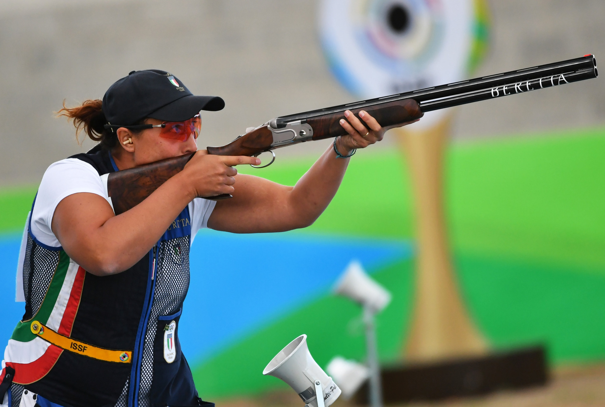 Skeet Shooting: Diana Bacosi, An Italian shooter, The 2016 Summer Olympics champion. 2050x1390 HD Background.