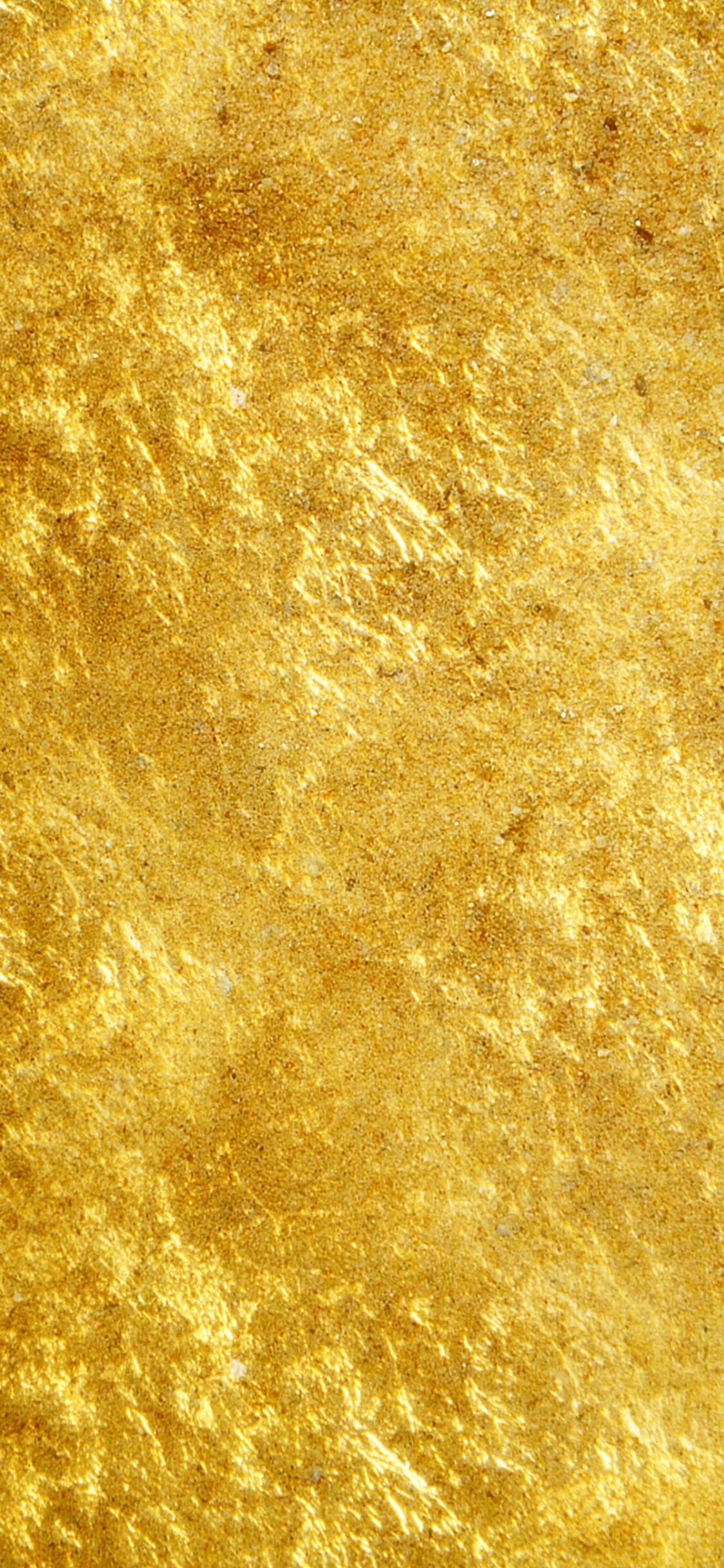 Gold Foil: Metalized paper, Chaotic pattern. 1130x2440 HD Wallpaper.