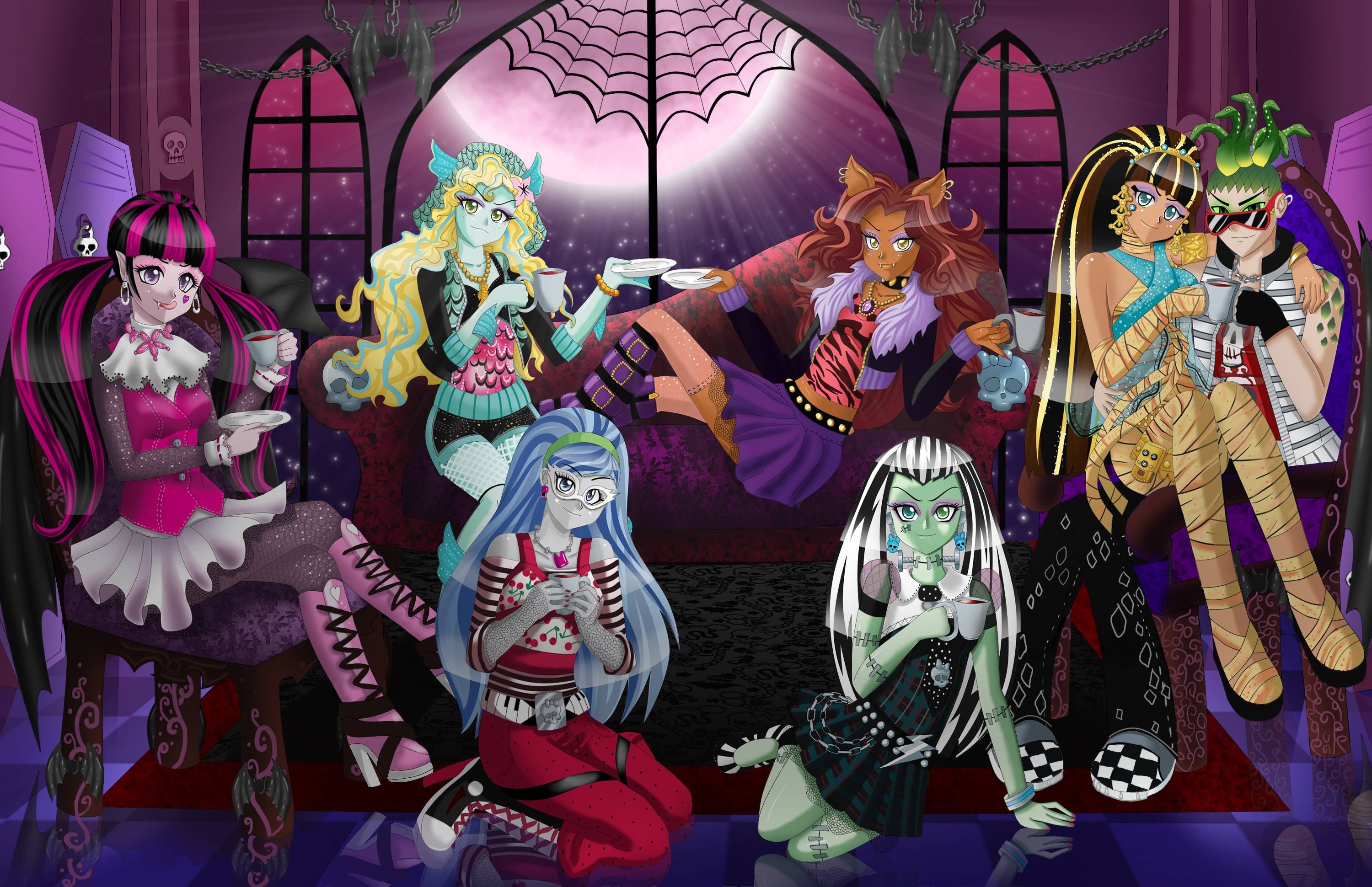 Monster High: The franchise features characters inspired by monster movies, sci-fi horror, thriller fiction, folklore, myths. 3000x1940 HD Wallpaper.
