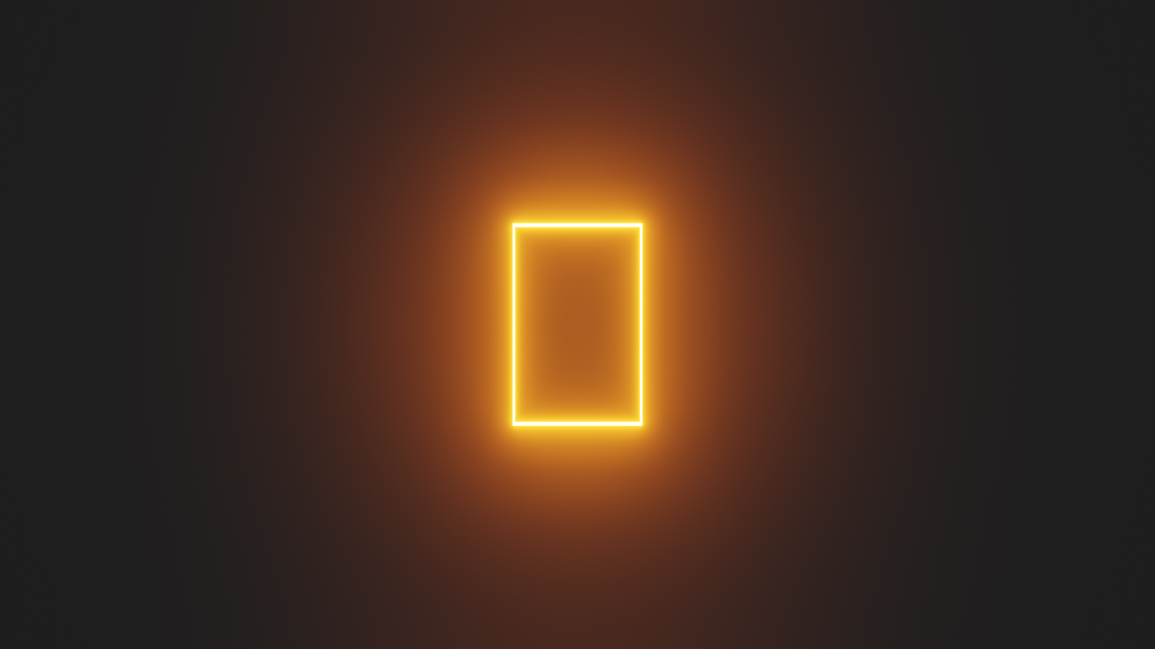 Gold Lights: Minimalistic, Glowing gold window, Geometric shapes, Rectangular. 3840x2160 4K Background.
