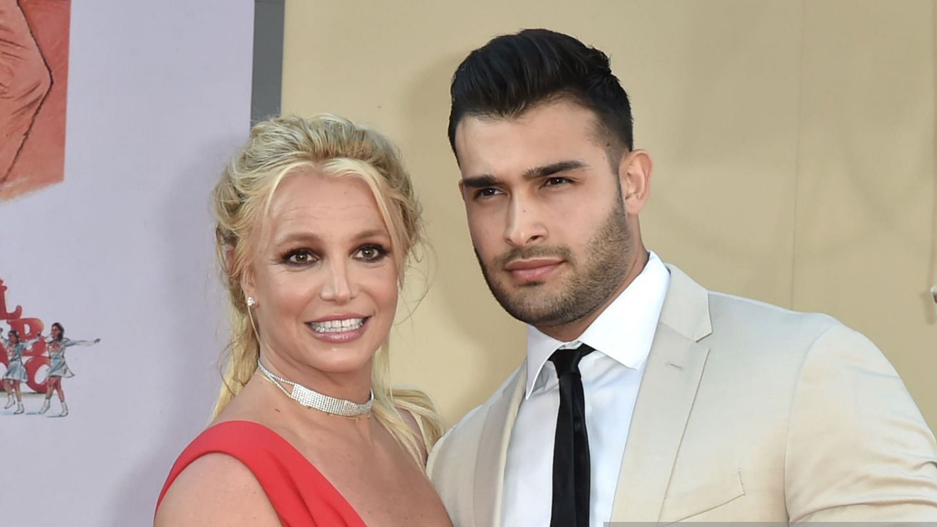 Sam Asghar and Britney Spears: An Iranian-born actor, model, and personal trainer, The husband of a famous American singer. 1920x1080 Full HD Background.