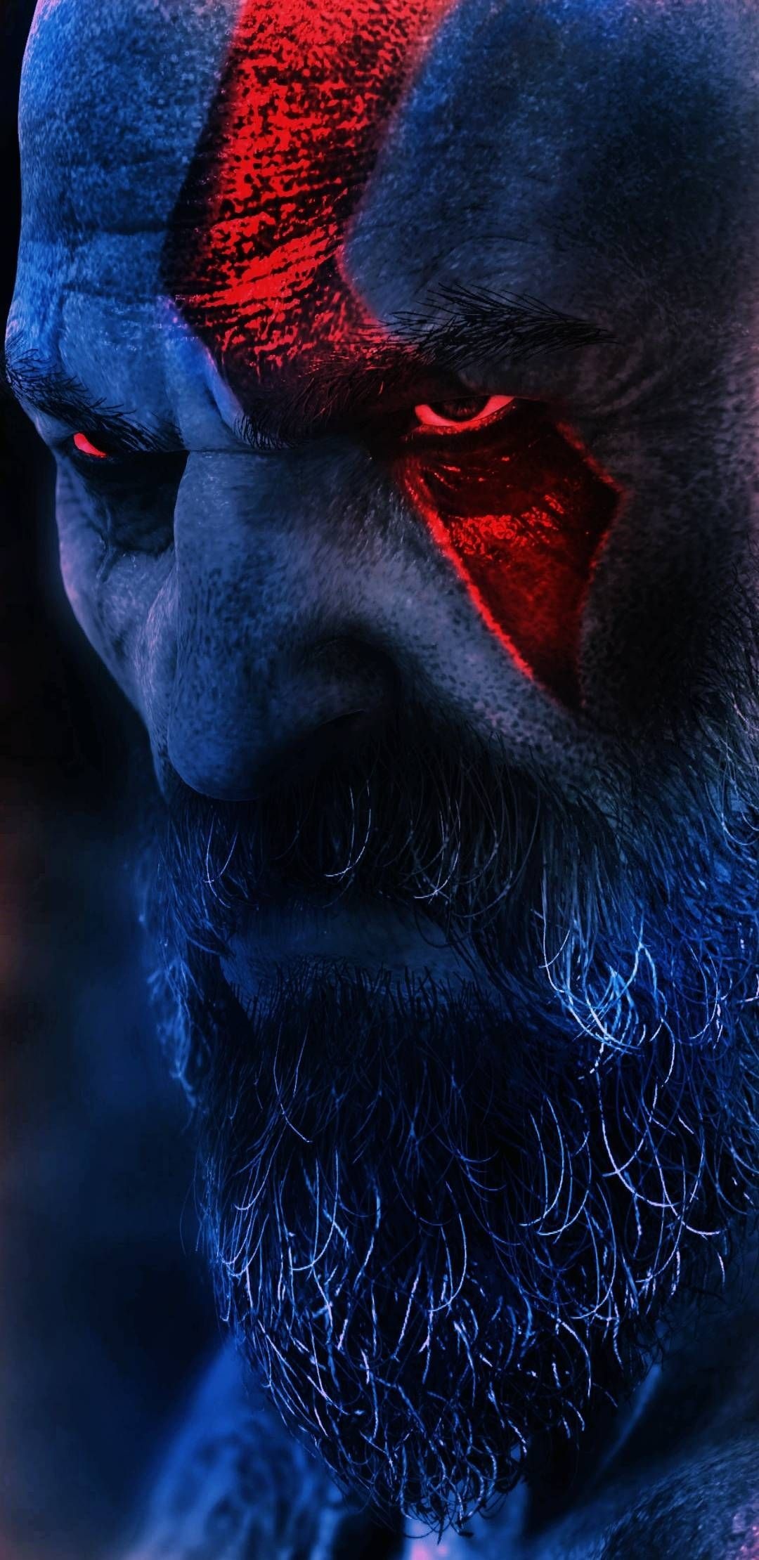 God of War phone wallpaper, Nokia gaming theme, Kratos's fierce presence, 1080x2220 HD Handy