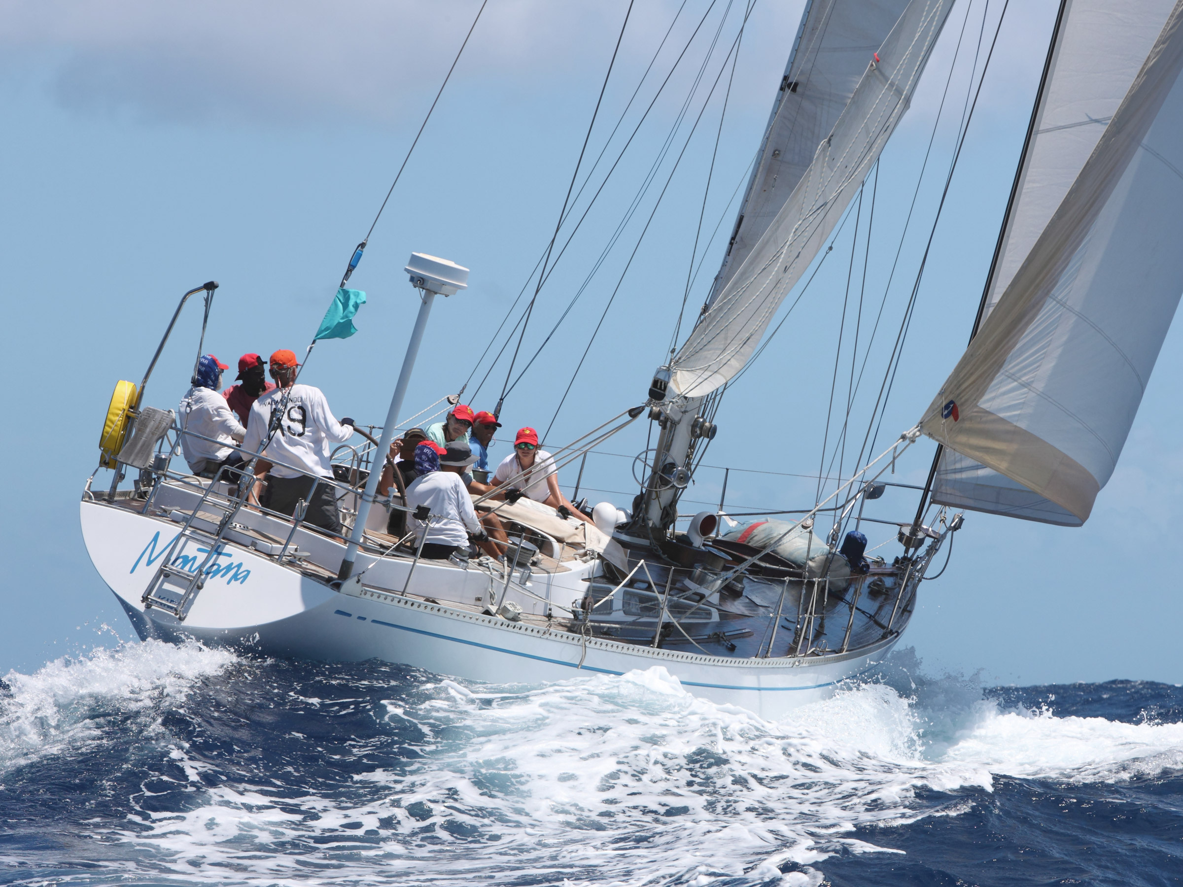 Yacht Racing: Swan 48 Montana, A sailing sport, A sport in which sailboats competition on the water. 2400x1800 HD Background.