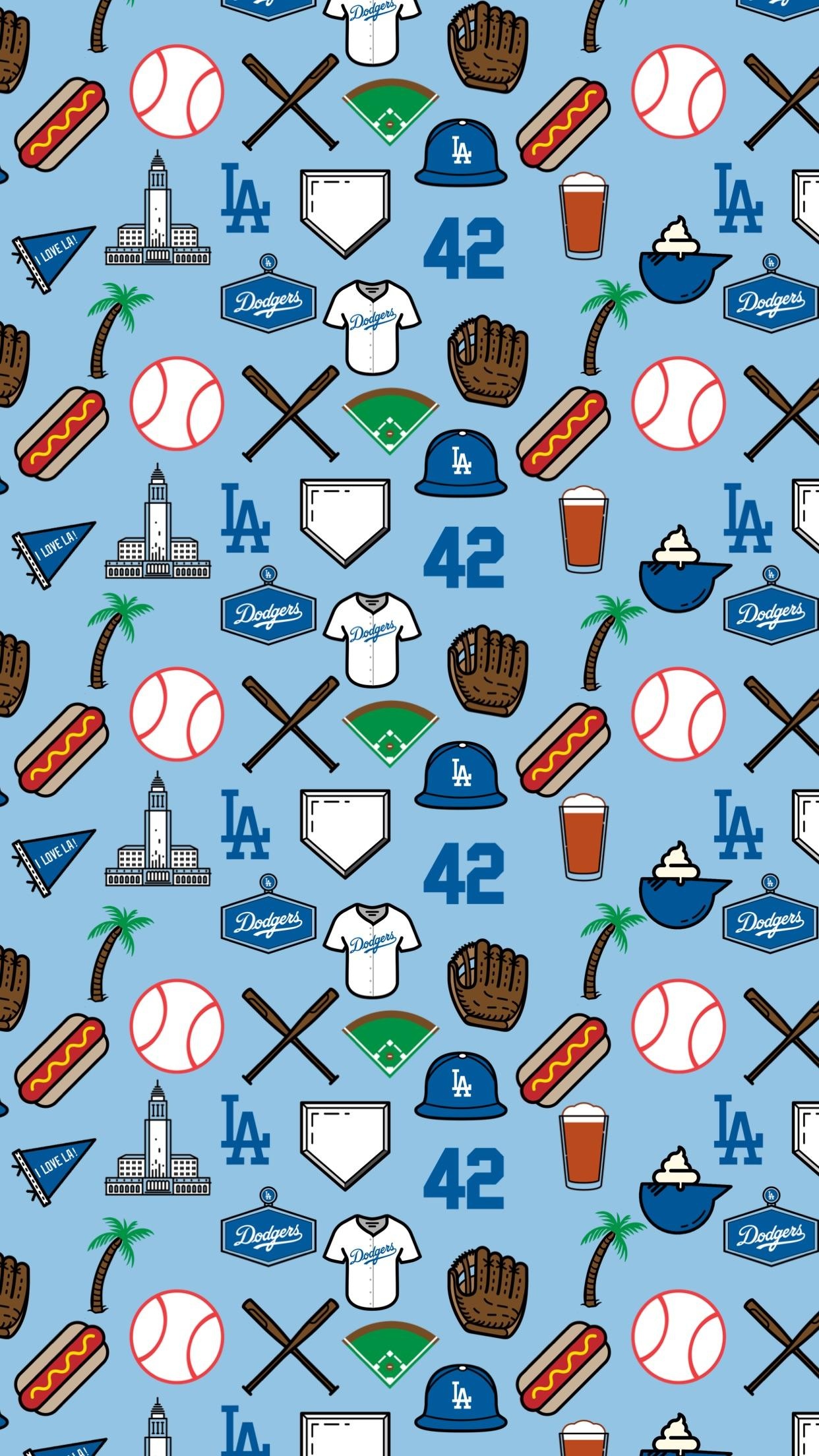 Dodgers iPhone wallpapers, High-quality visuals, Sports team pride, Dynamic gameplay, 1250x2210 HD Phone